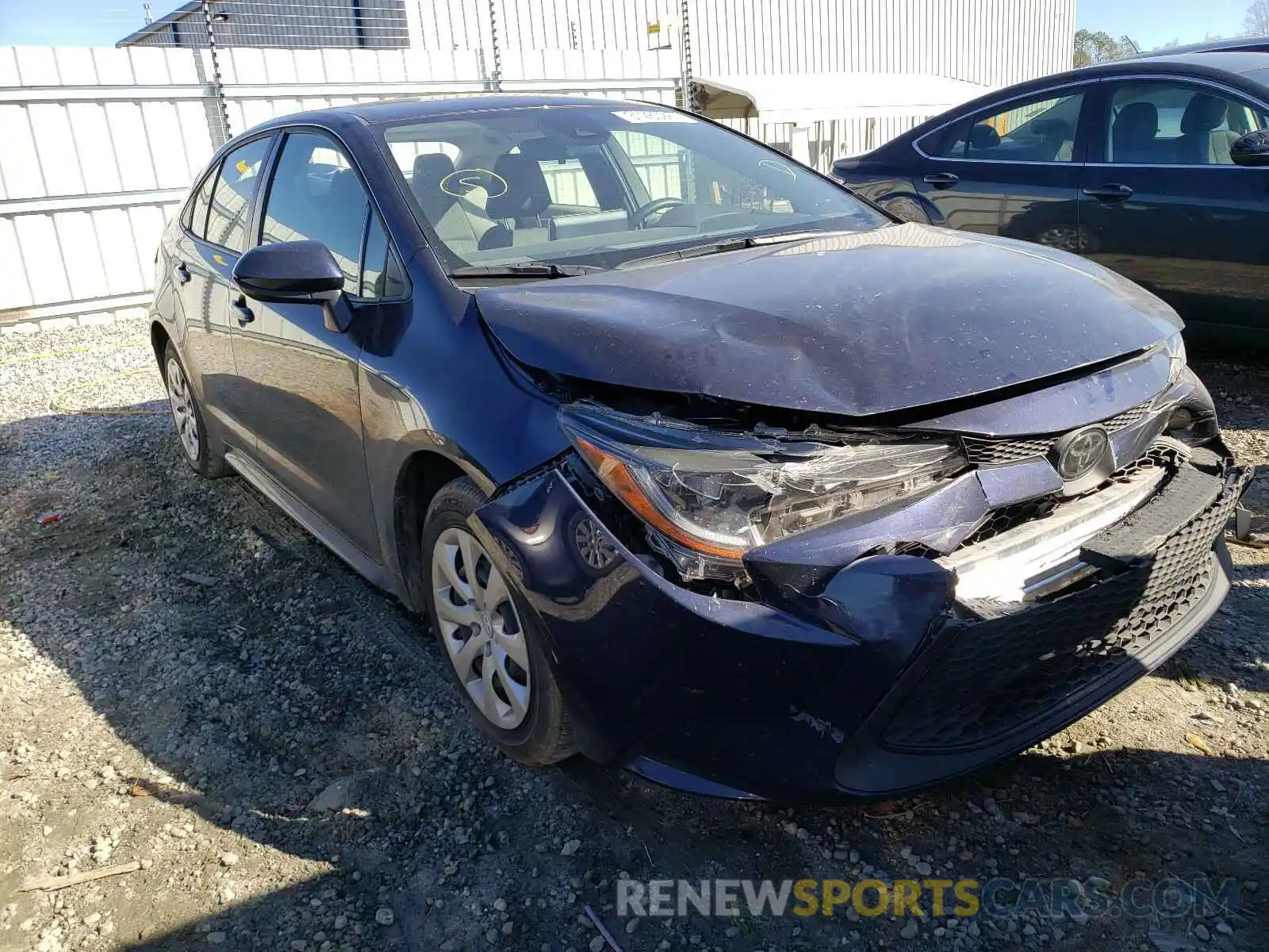 1 Photograph of a damaged car JTDEPRAE0LJ051173 TOYOTA COROLLA 2020