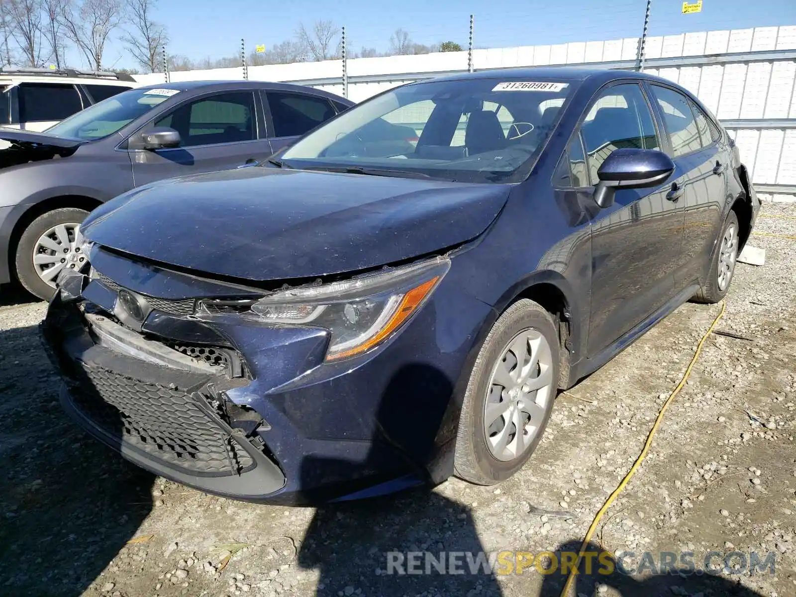 2 Photograph of a damaged car JTDEPRAE0LJ051173 TOYOTA COROLLA 2020