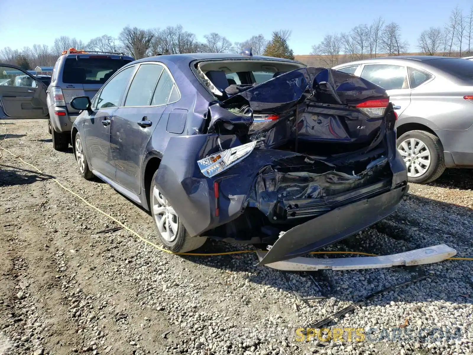 3 Photograph of a damaged car JTDEPRAE0LJ051173 TOYOTA COROLLA 2020