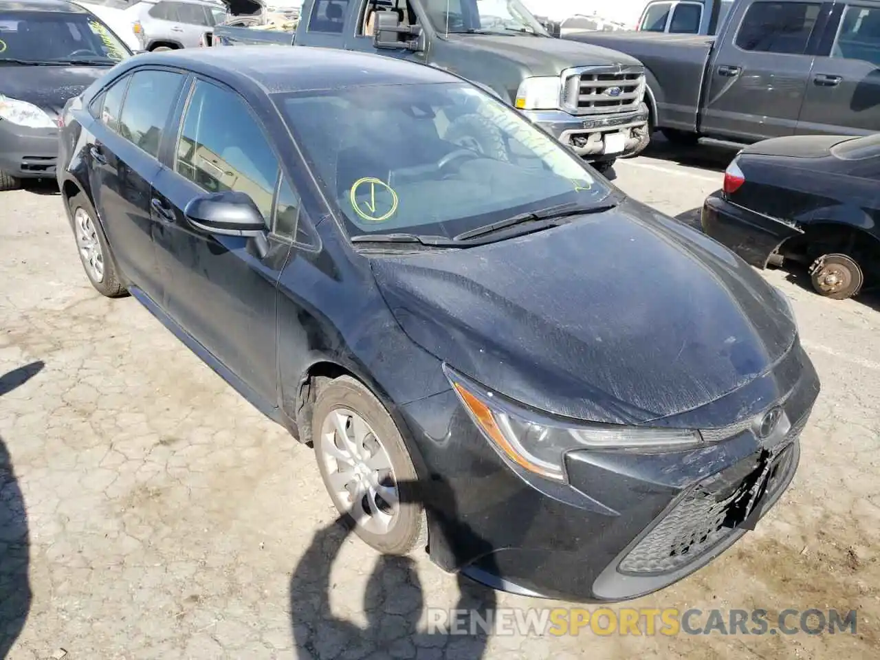 1 Photograph of a damaged car JTDEPRAE0LJ051402 TOYOTA COROLLA 2020