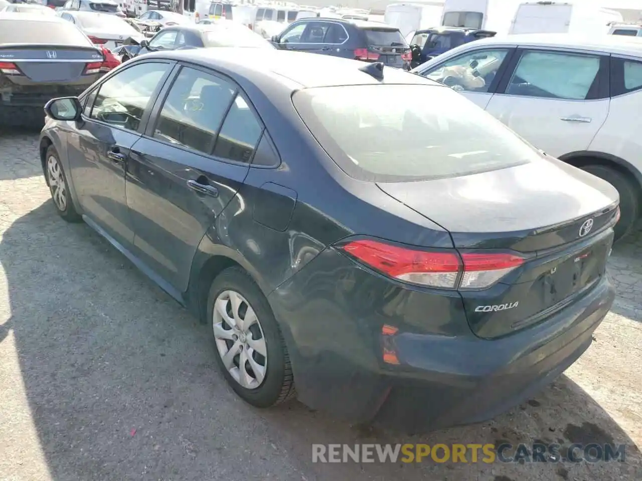 3 Photograph of a damaged car JTDEPRAE0LJ051402 TOYOTA COROLLA 2020