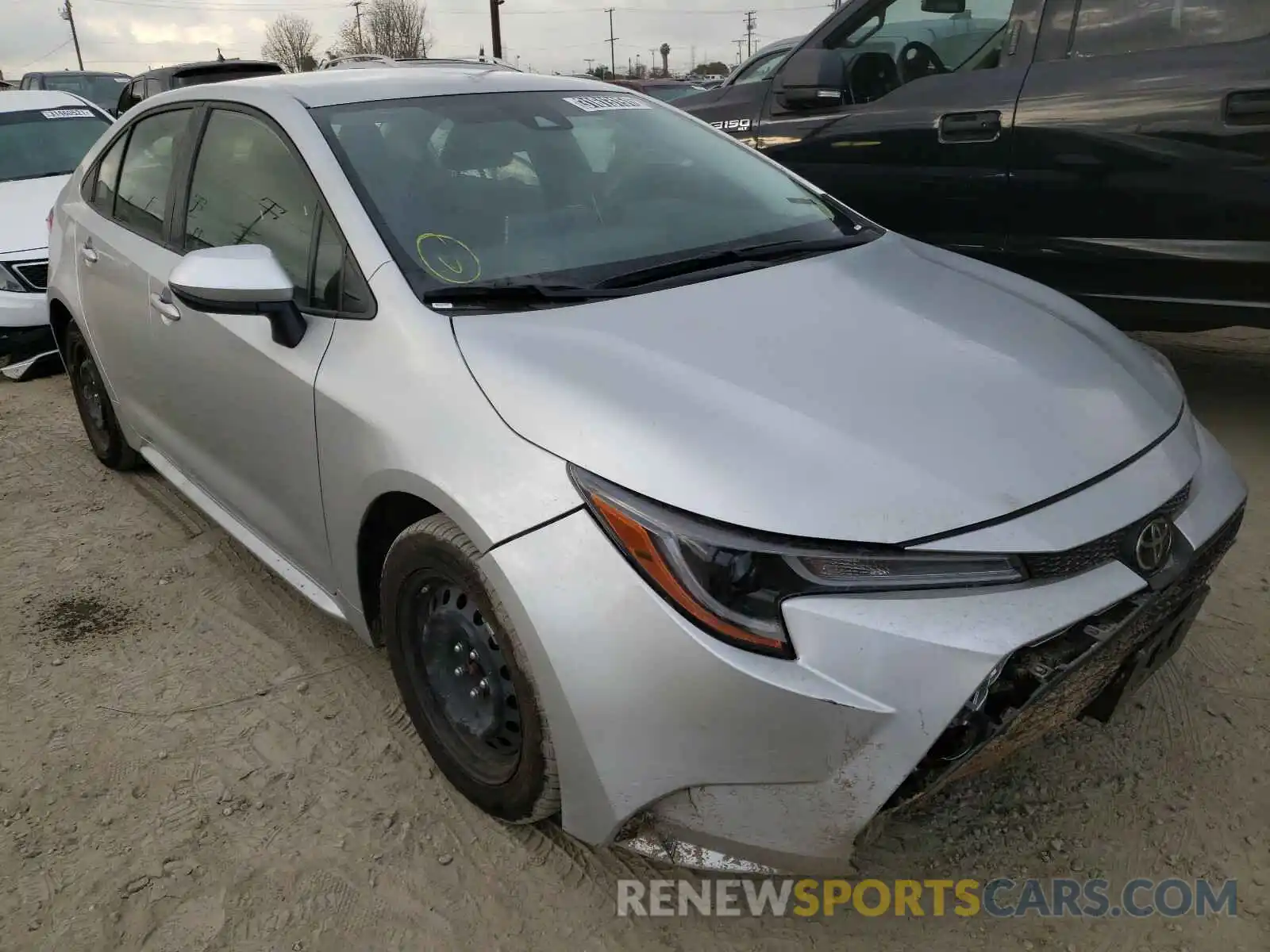 1 Photograph of a damaged car JTDEPRAE0LJ051562 TOYOTA COROLLA 2020