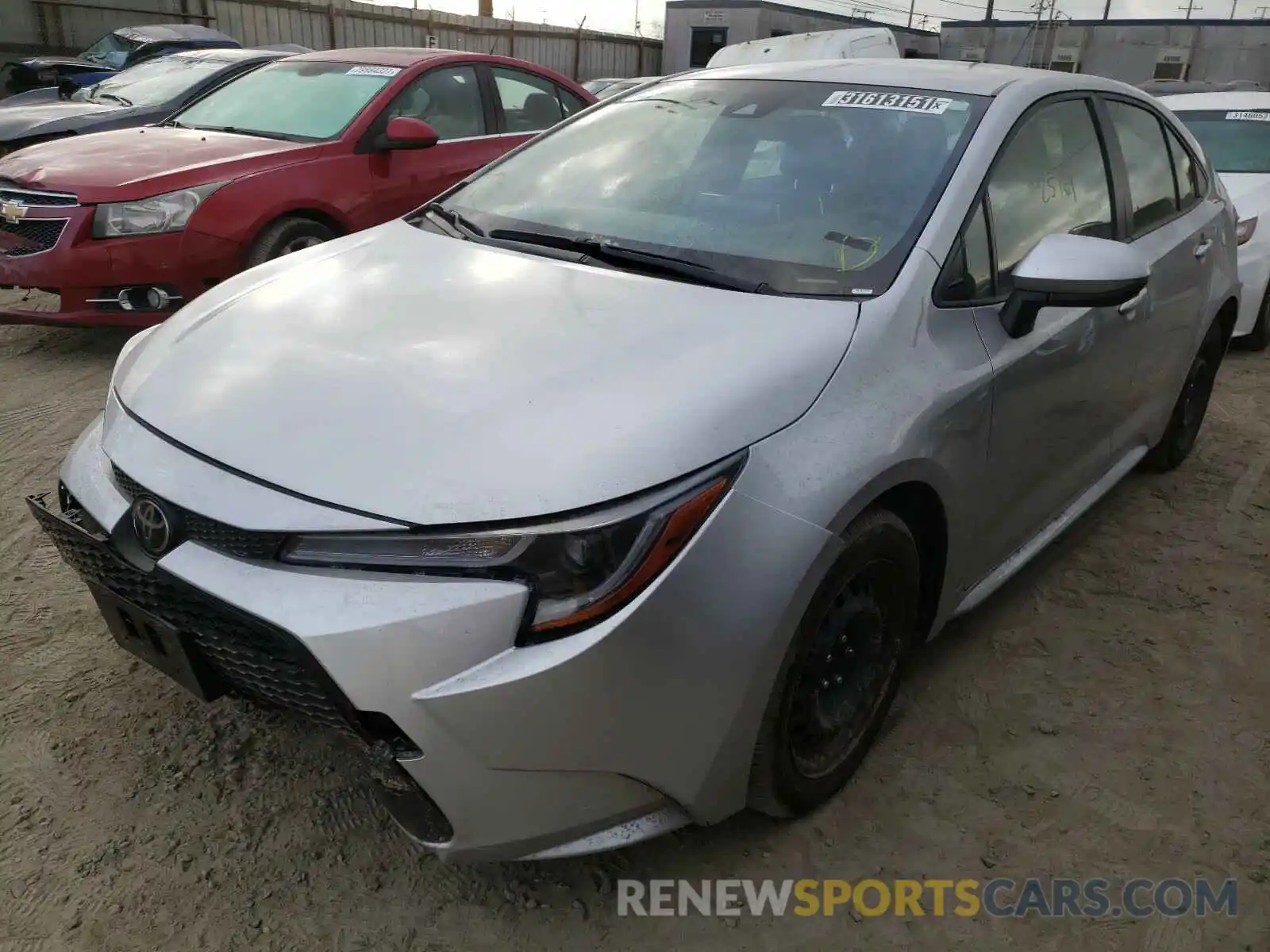 2 Photograph of a damaged car JTDEPRAE0LJ051562 TOYOTA COROLLA 2020