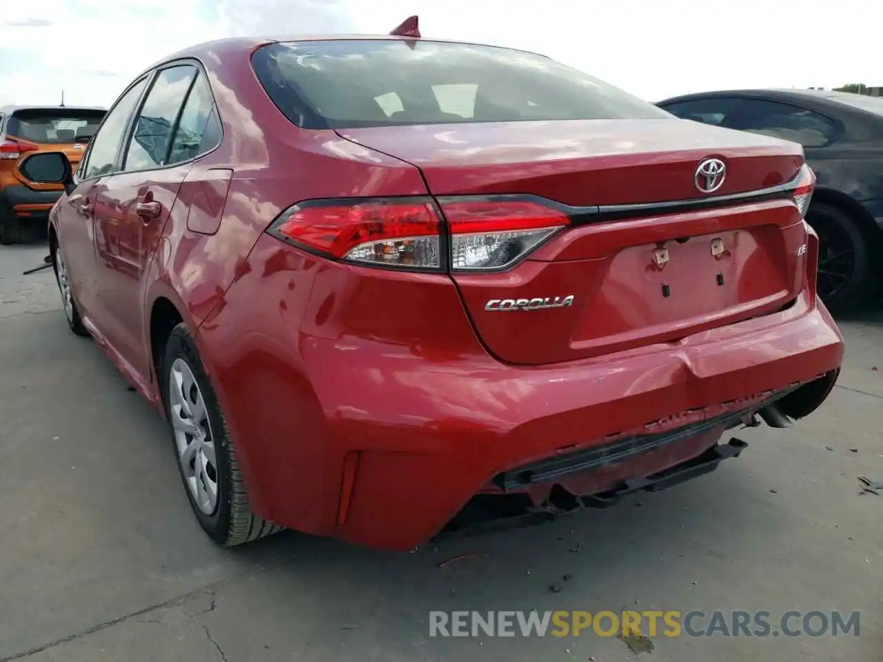 3 Photograph of a damaged car JTDEPRAE0LJ051920 TOYOTA COROLLA 2020