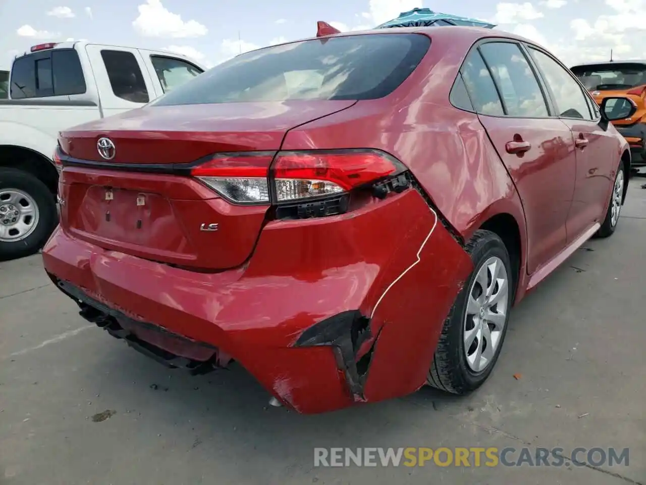 4 Photograph of a damaged car JTDEPRAE0LJ051920 TOYOTA COROLLA 2020