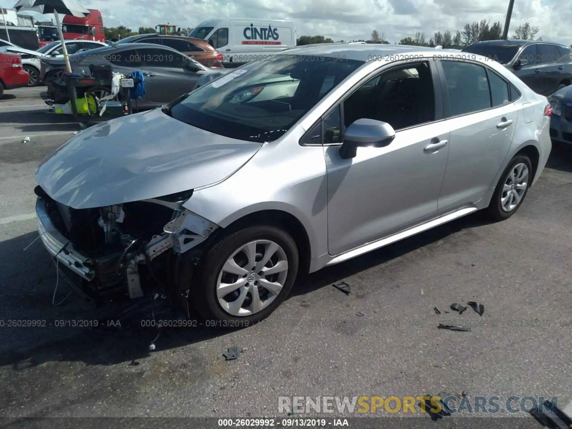 2 Photograph of a damaged car JTDEPRAE0LJ052422 TOYOTA COROLLA 2020