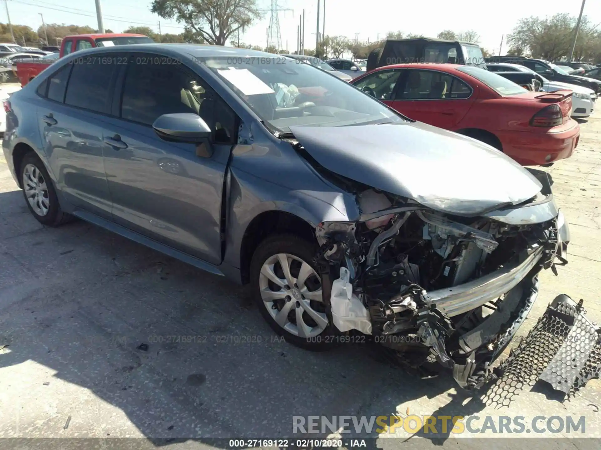 1 Photograph of a damaged car JTDEPRAE0LJ053621 TOYOTA COROLLA 2020