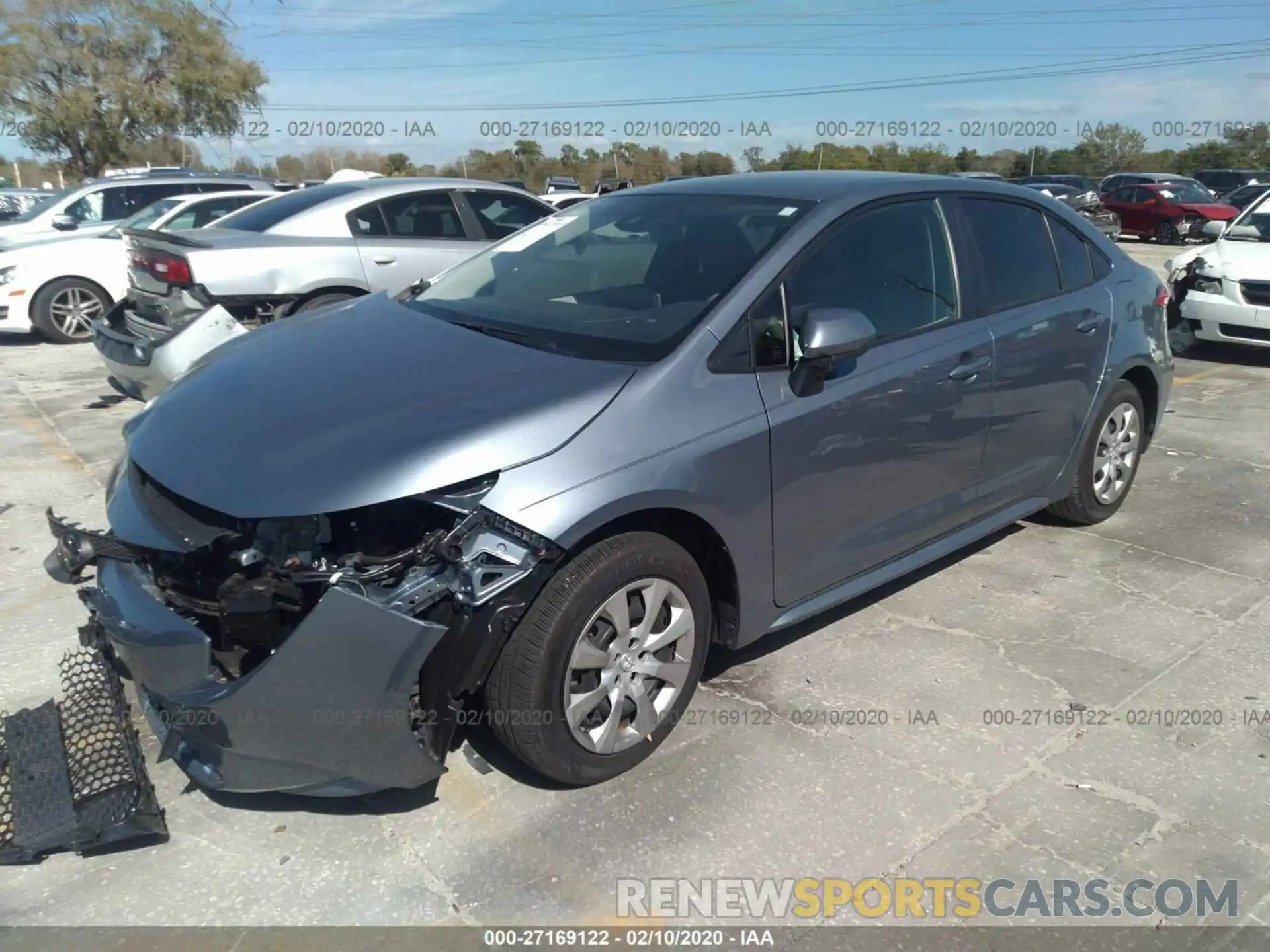 2 Photograph of a damaged car JTDEPRAE0LJ053621 TOYOTA COROLLA 2020