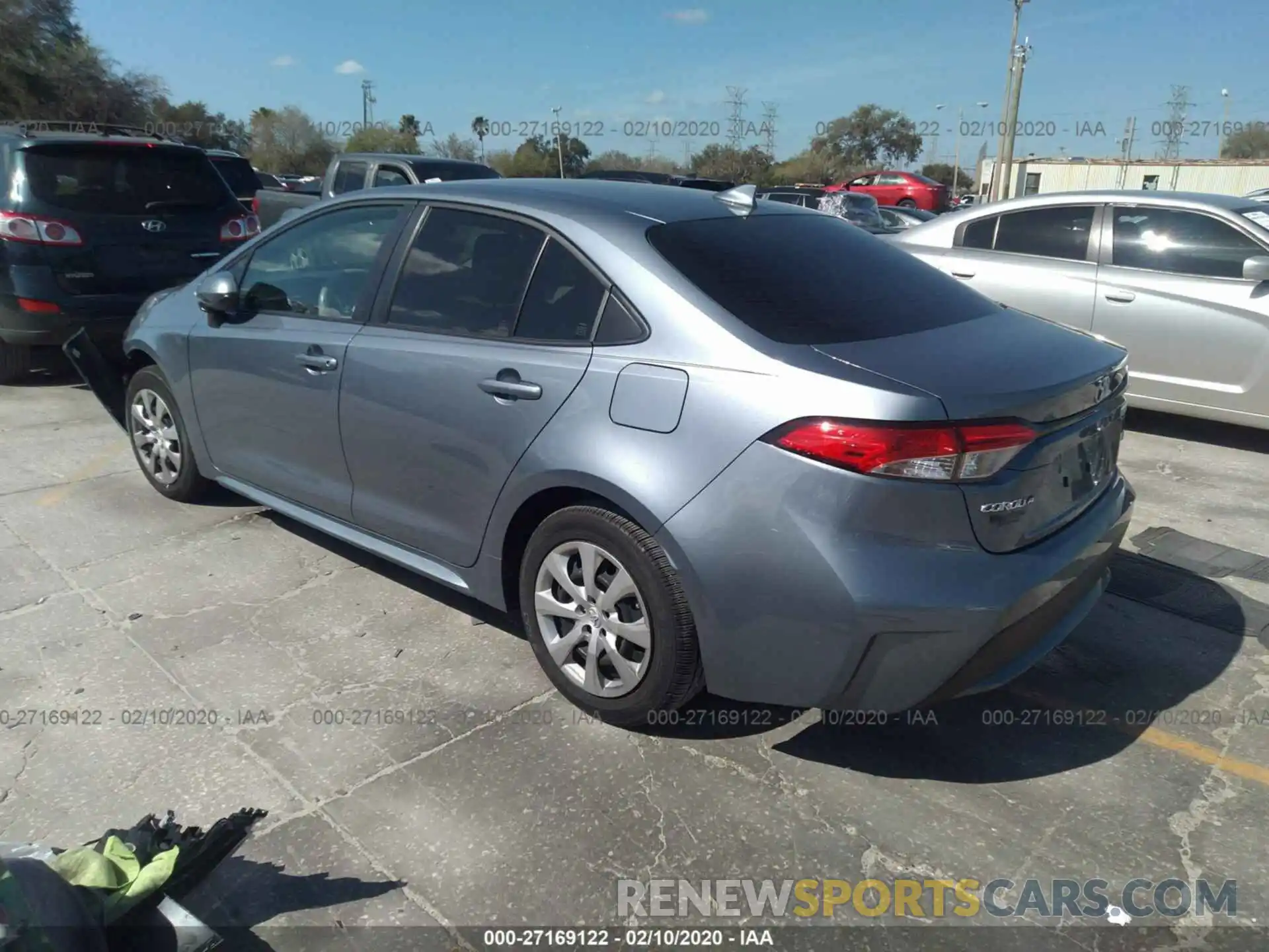 3 Photograph of a damaged car JTDEPRAE0LJ053621 TOYOTA COROLLA 2020