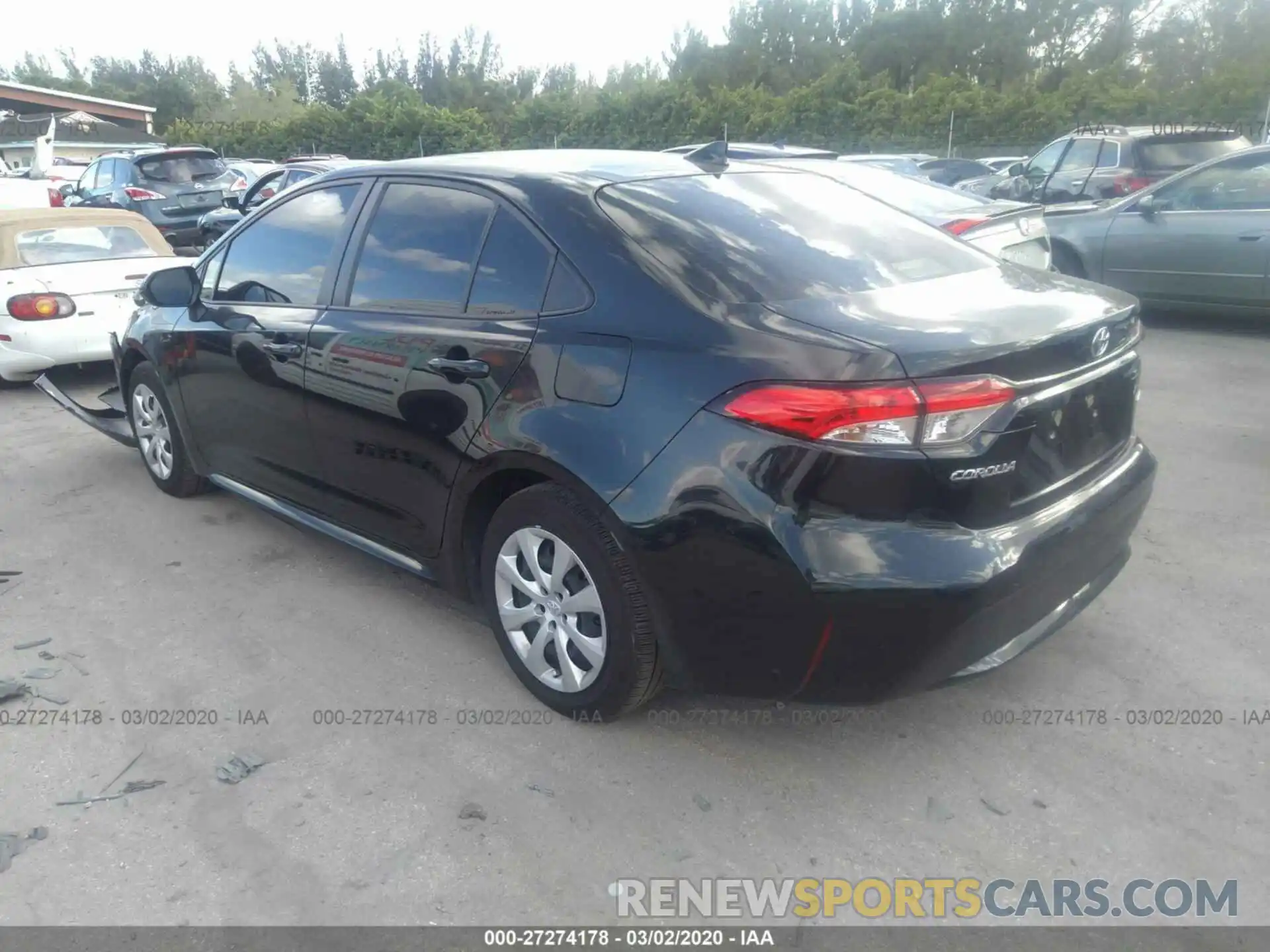 3 Photograph of a damaged car JTDEPRAE0LJ054574 TOYOTA COROLLA 2020