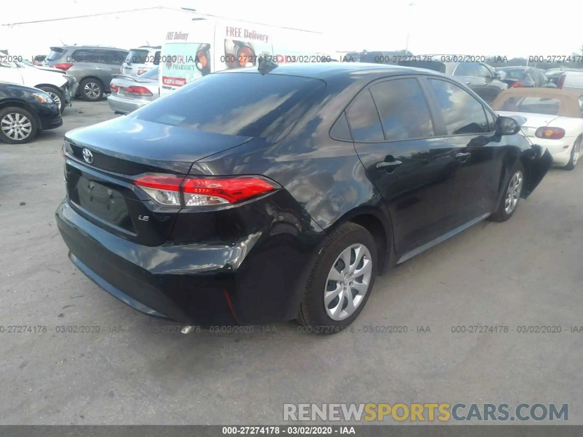 4 Photograph of a damaged car JTDEPRAE0LJ054574 TOYOTA COROLLA 2020