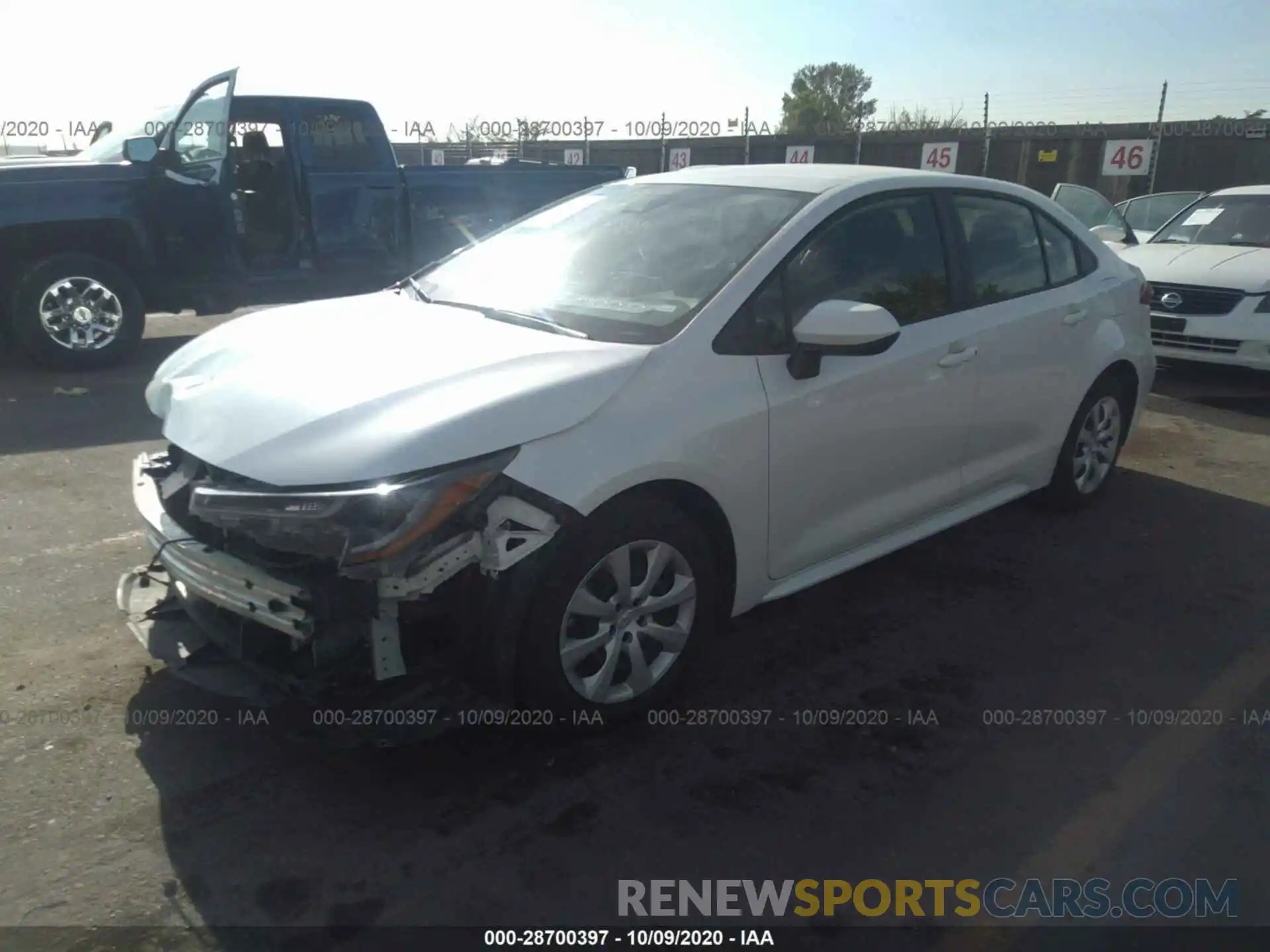 2 Photograph of a damaged car JTDEPRAE0LJ055014 TOYOTA COROLLA 2020