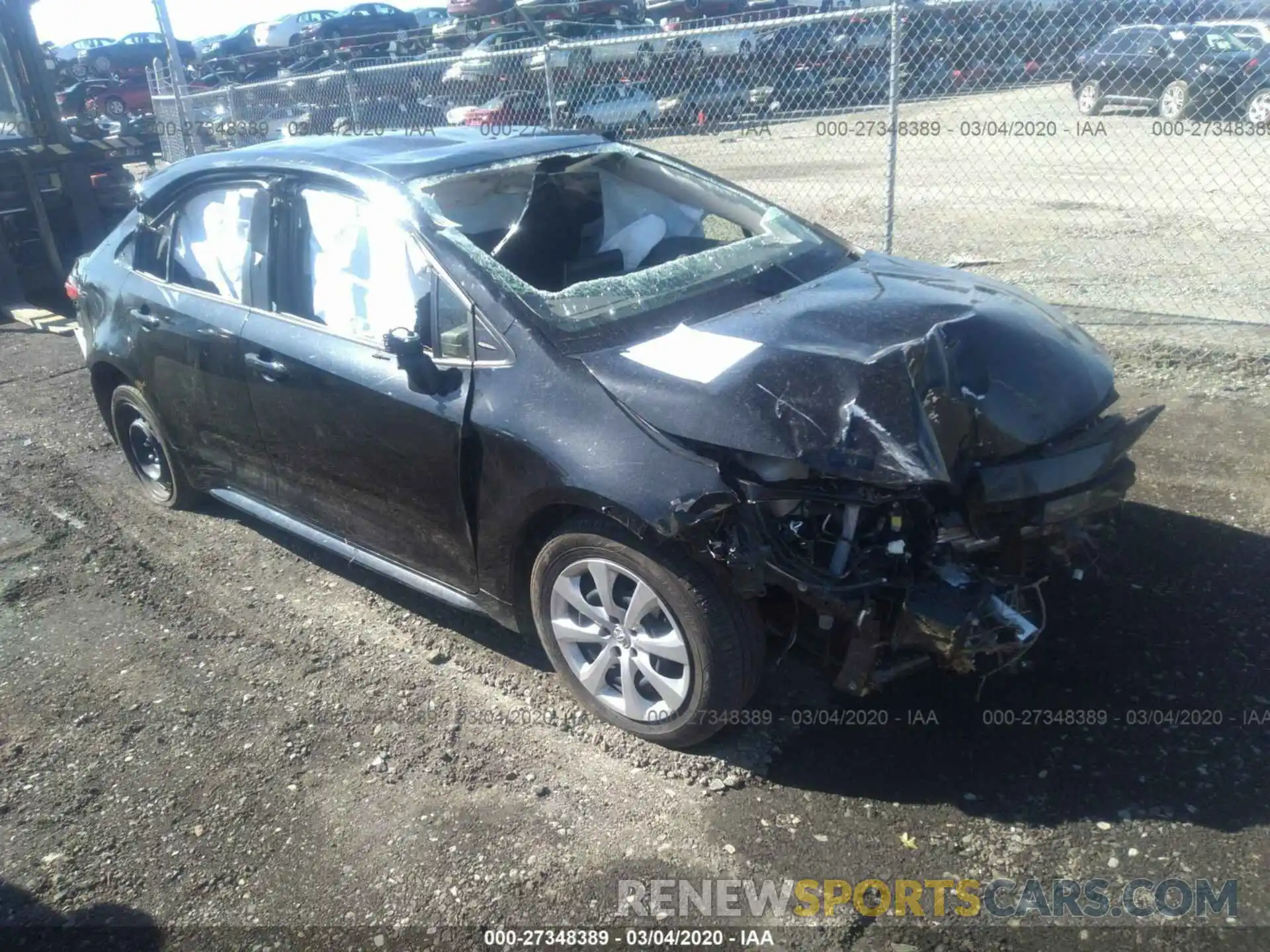 1 Photograph of a damaged car JTDEPRAE0LJ056048 TOYOTA COROLLA 2020