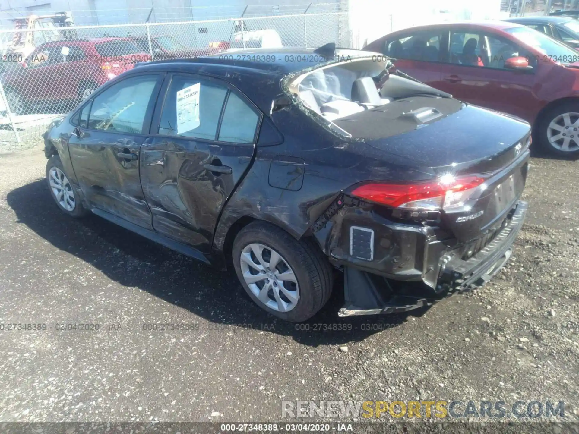 3 Photograph of a damaged car JTDEPRAE0LJ056048 TOYOTA COROLLA 2020