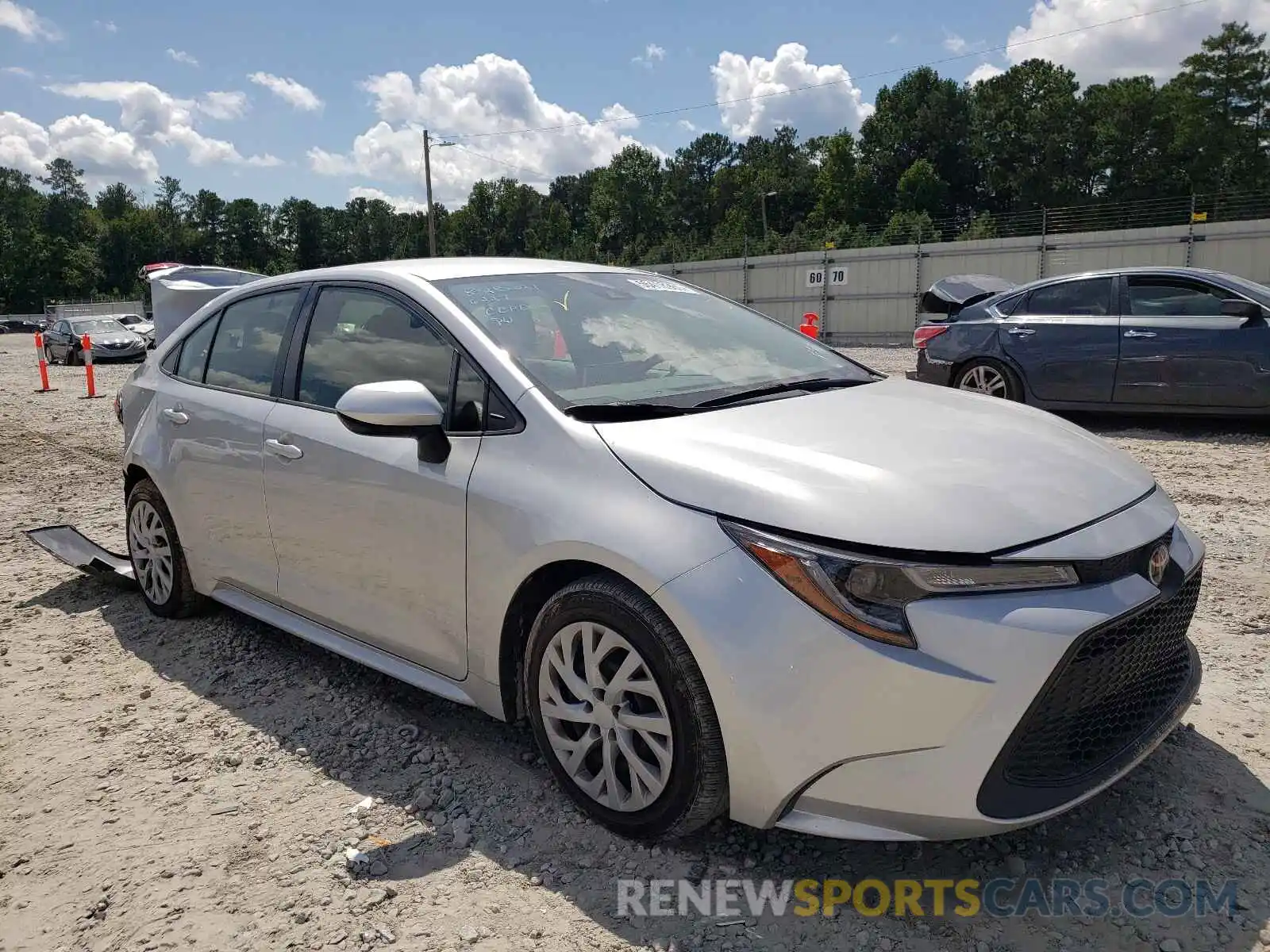 1 Photograph of a damaged car JTDEPRAE0LJ056227 TOYOTA COROLLA 2020