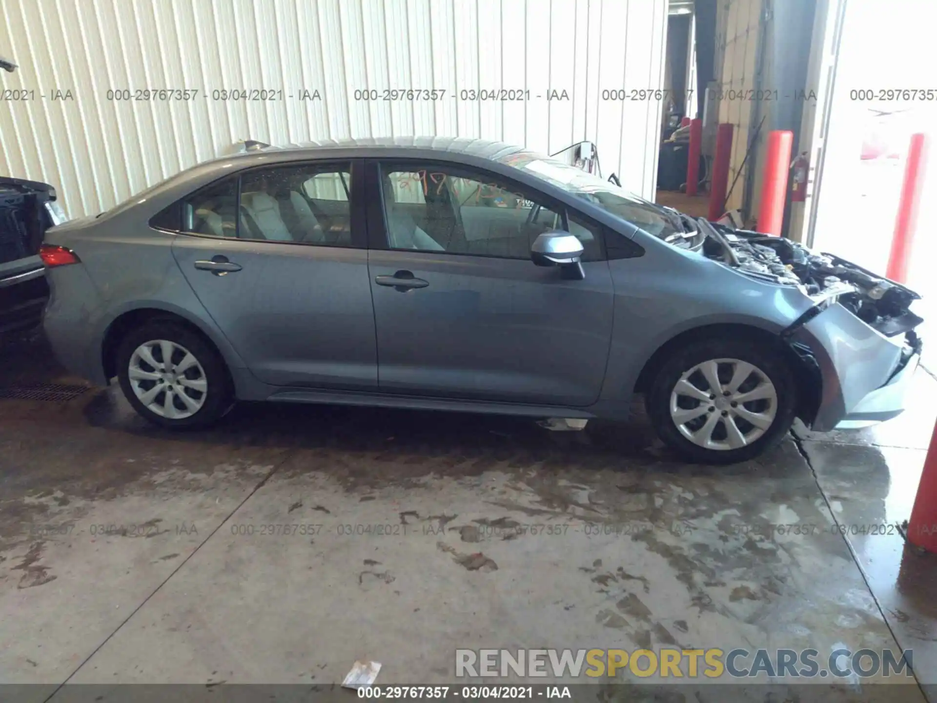 1 Photograph of a damaged car JTDEPRAE0LJ057071 TOYOTA COROLLA 2020