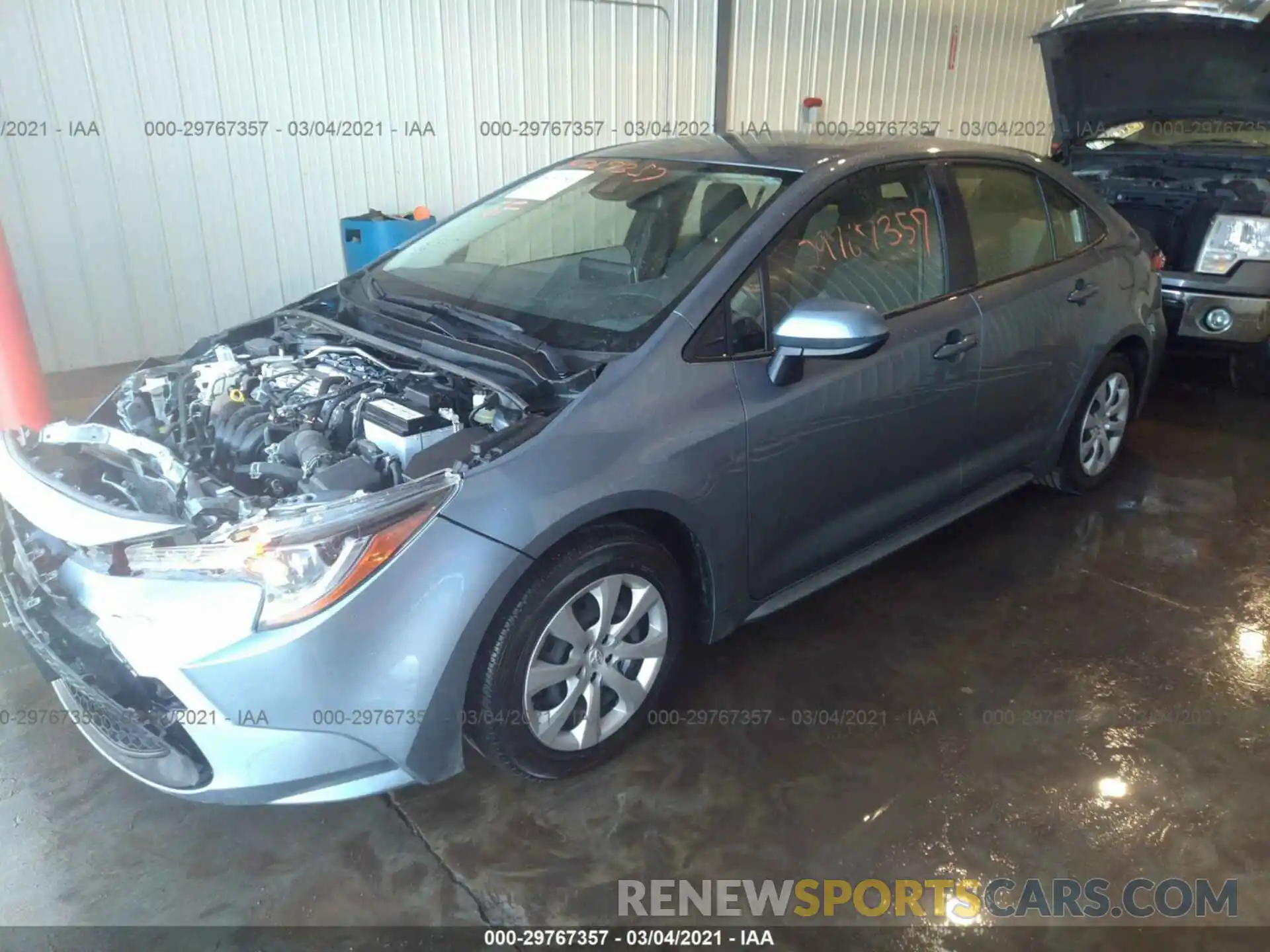 2 Photograph of a damaged car JTDEPRAE0LJ057071 TOYOTA COROLLA 2020