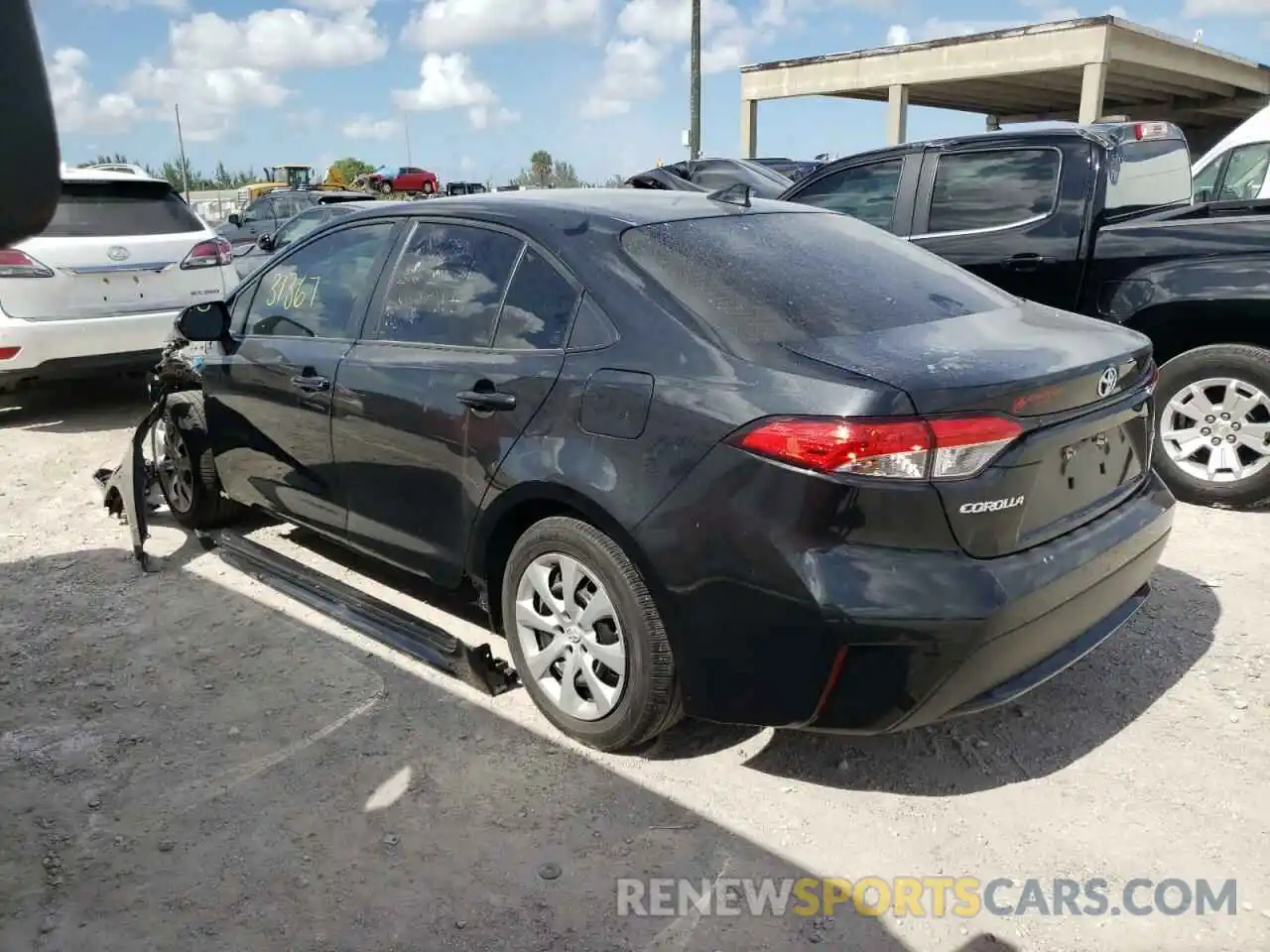 3 Photograph of a damaged car JTDEPRAE0LJ057135 TOYOTA COROLLA 2020