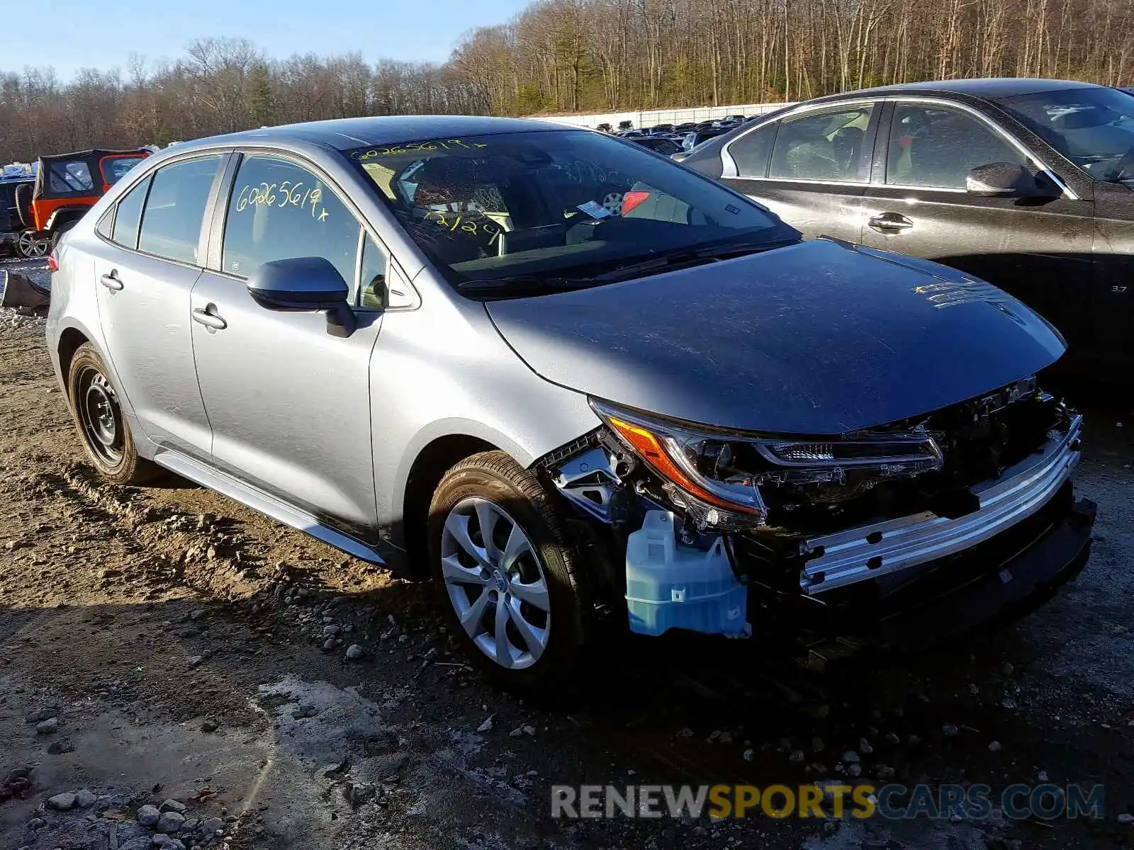 1 Photograph of a damaged car JTDEPRAE0LJ057152 TOYOTA COROLLA 2020