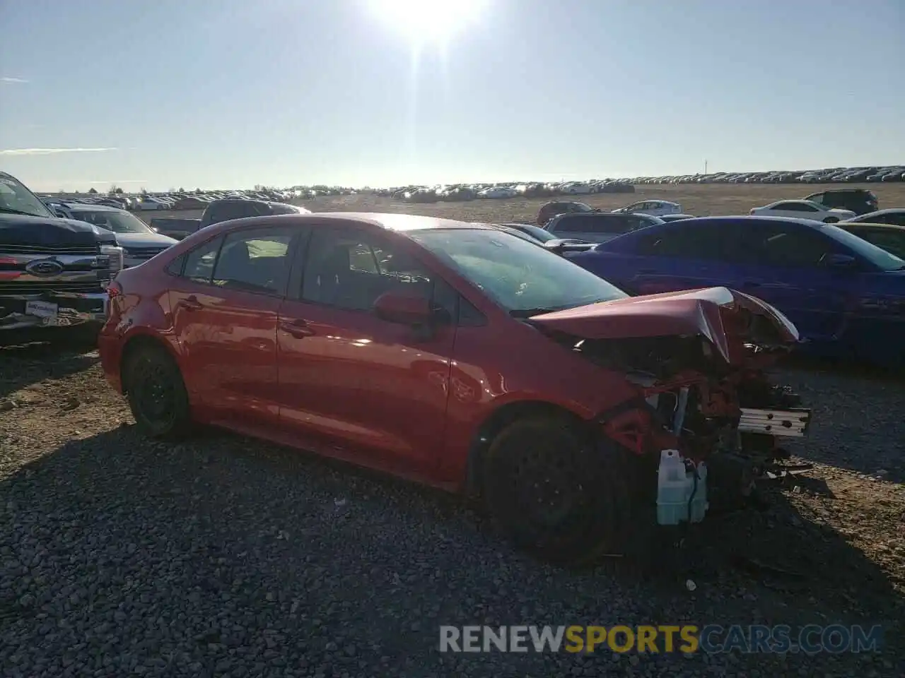 1 Photograph of a damaged car JTDEPRAE0LJ057698 TOYOTA COROLLA 2020