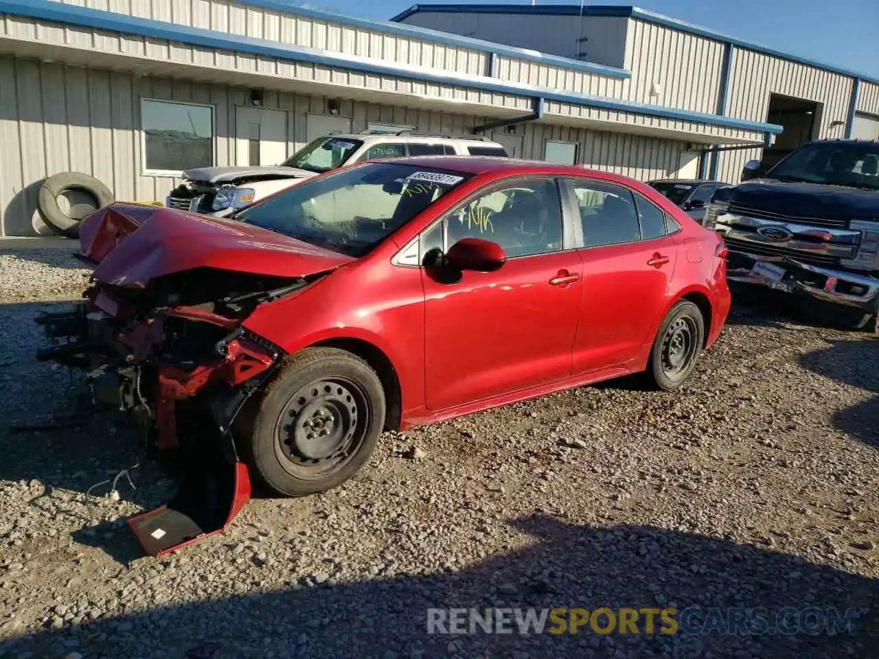 2 Photograph of a damaged car JTDEPRAE0LJ057698 TOYOTA COROLLA 2020