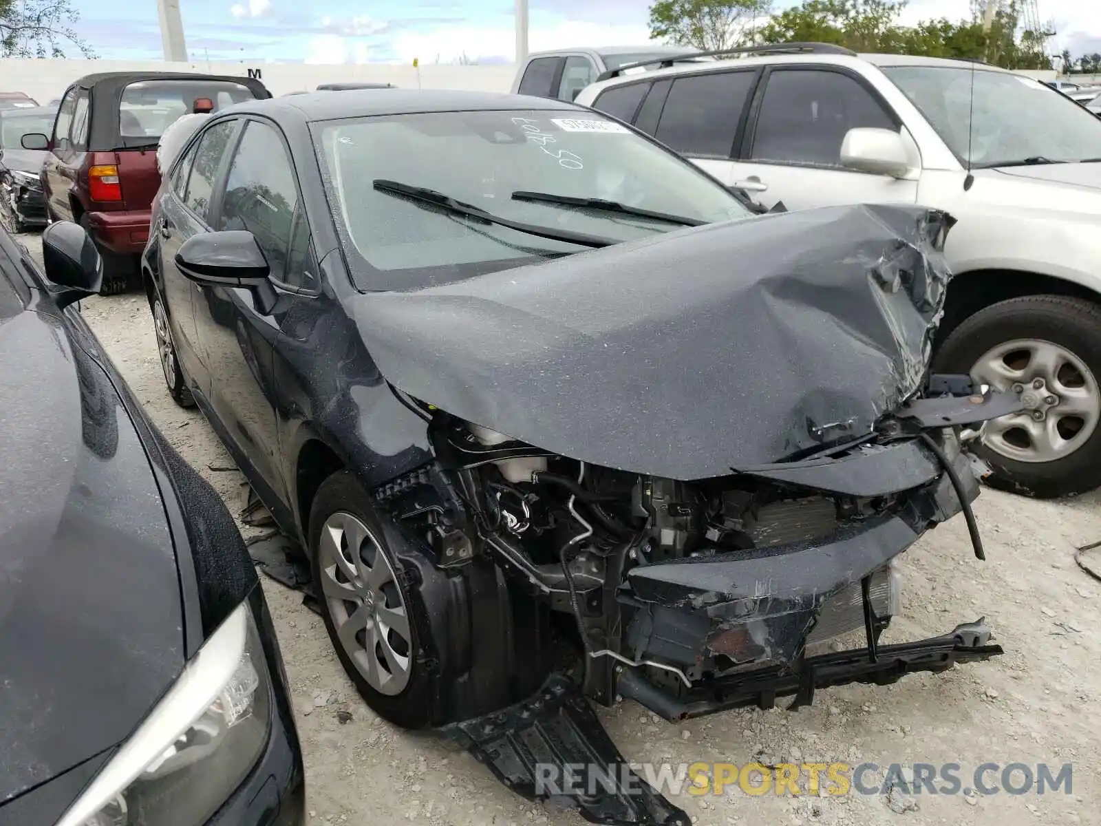 1 Photograph of a damaged car JTDEPRAE0LJ058107 TOYOTA COROLLA 2020