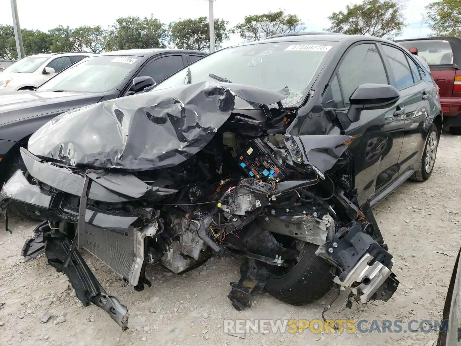 2 Photograph of a damaged car JTDEPRAE0LJ058107 TOYOTA COROLLA 2020