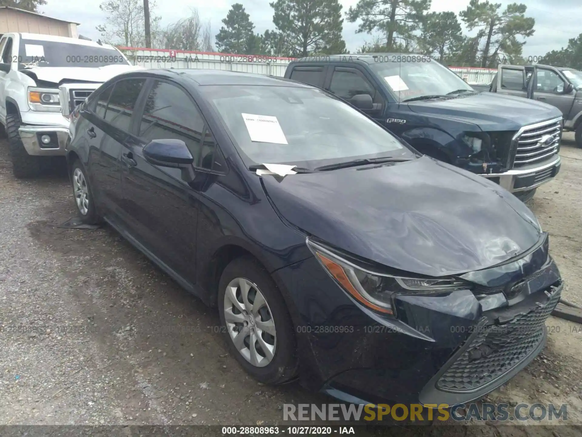 1 Photograph of a damaged car JTDEPRAE0LJ058317 TOYOTA COROLLA 2020