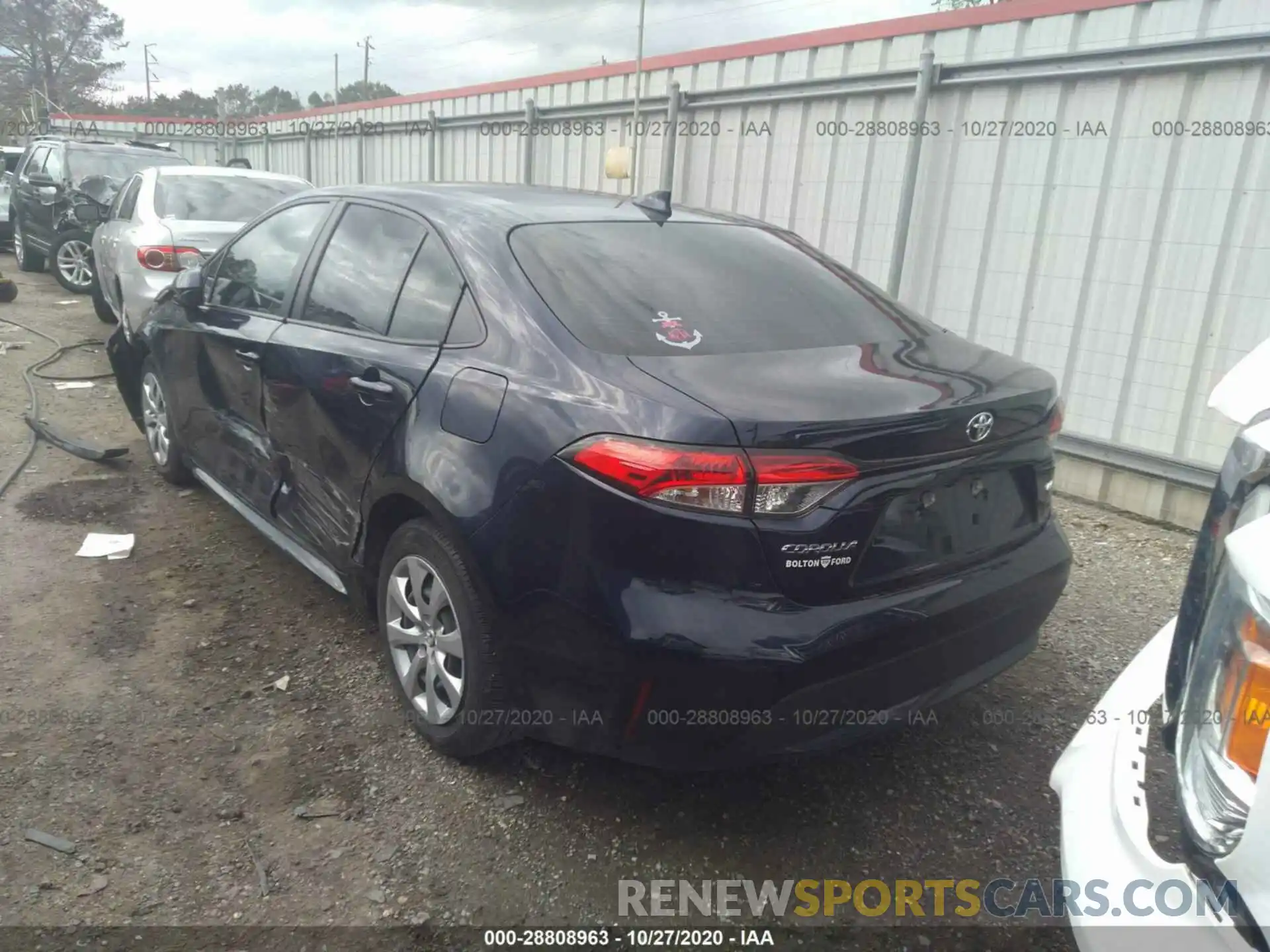 3 Photograph of a damaged car JTDEPRAE0LJ058317 TOYOTA COROLLA 2020