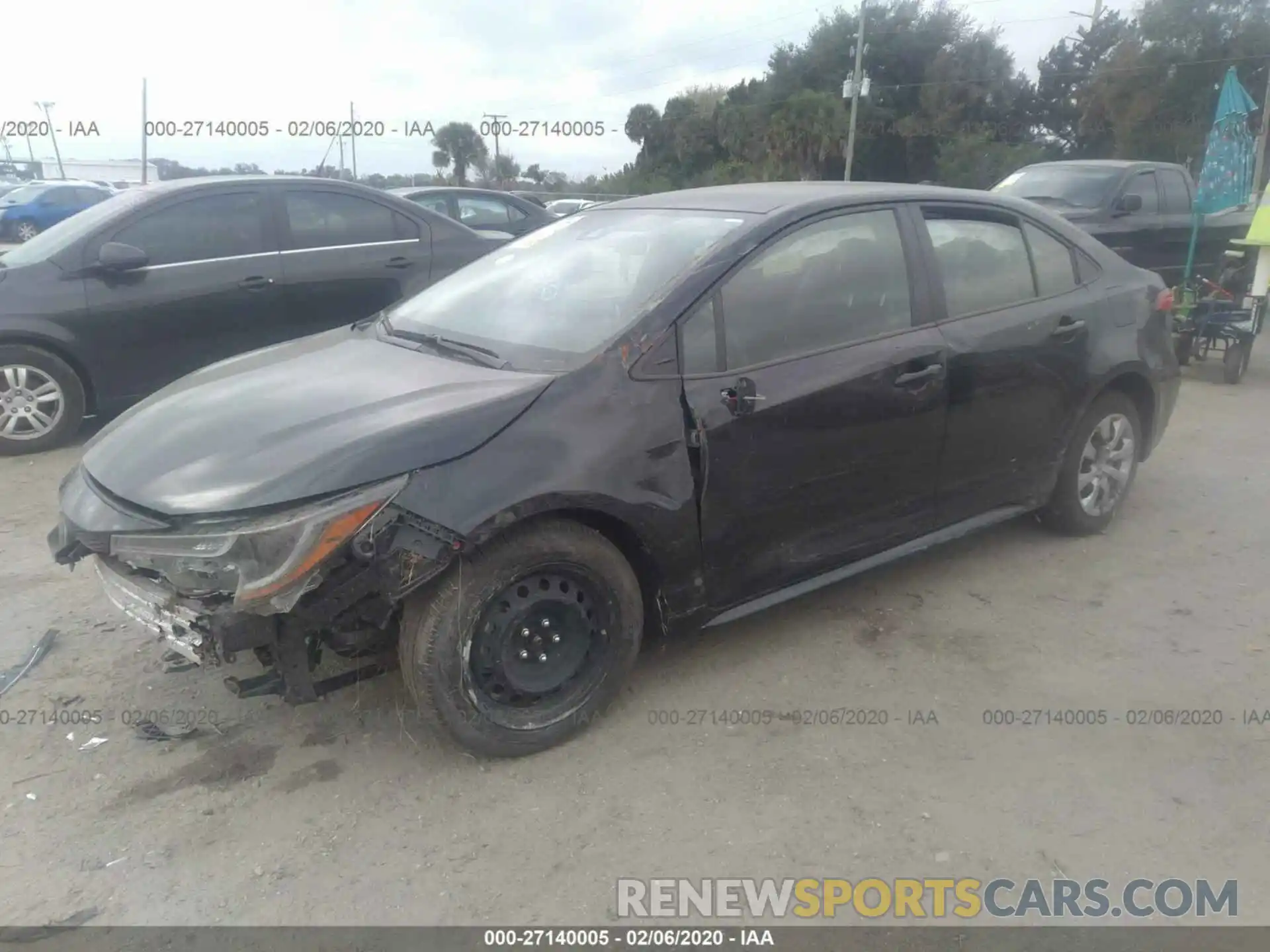 2 Photograph of a damaged car JTDEPRAE0LJ058642 TOYOTA COROLLA 2020