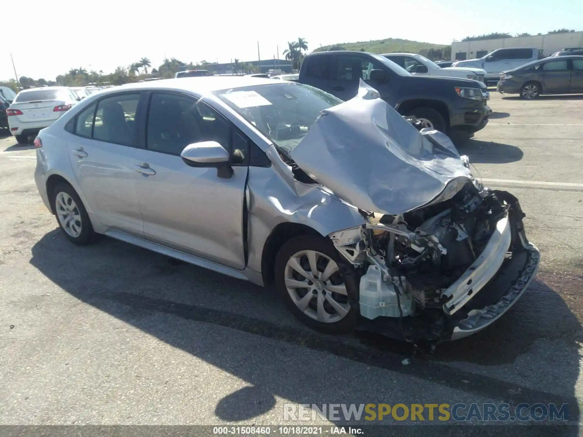 1 Photograph of a damaged car JTDEPRAE0LJ058964 TOYOTA COROLLA 2020