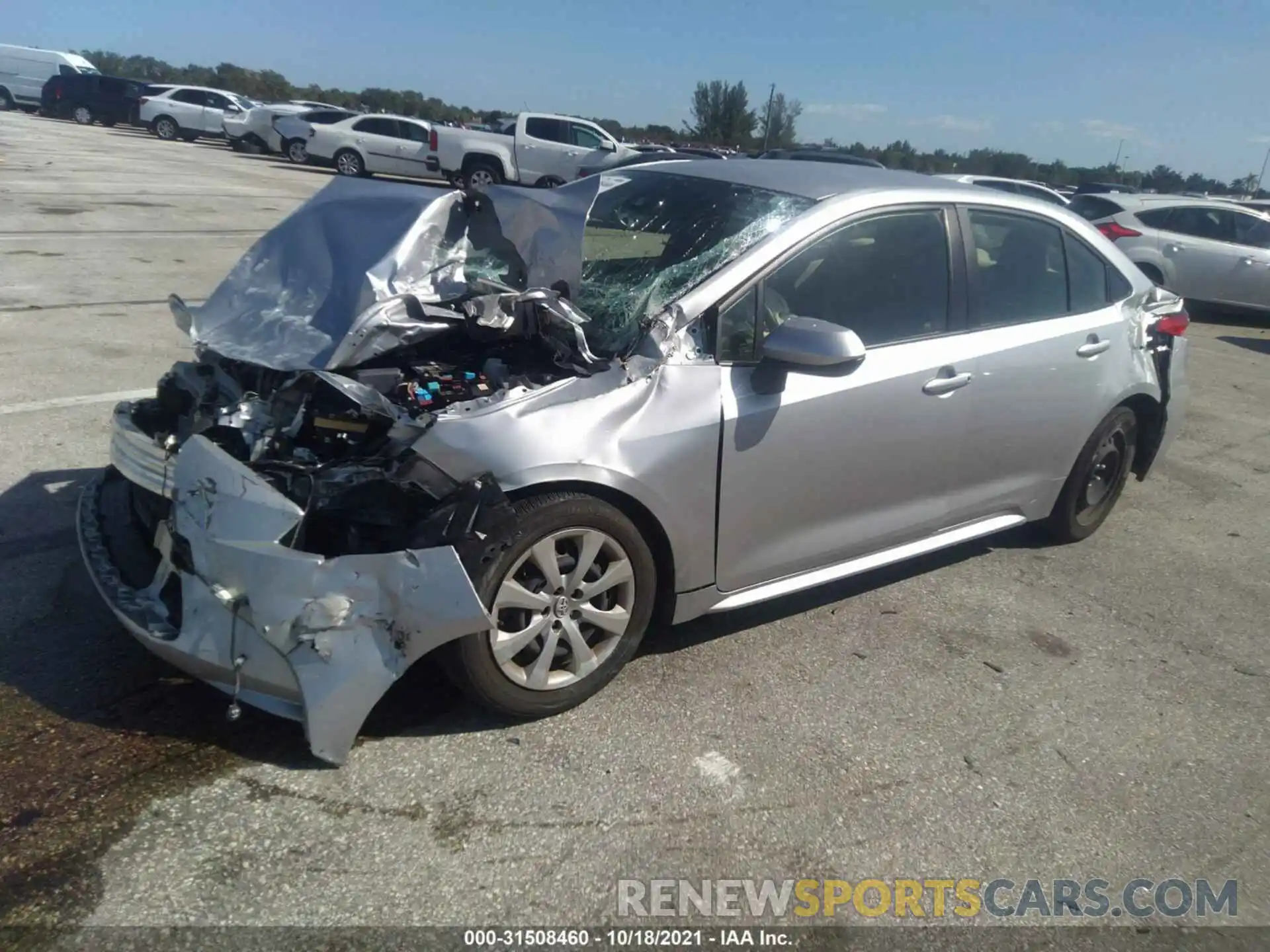 2 Photograph of a damaged car JTDEPRAE0LJ058964 TOYOTA COROLLA 2020