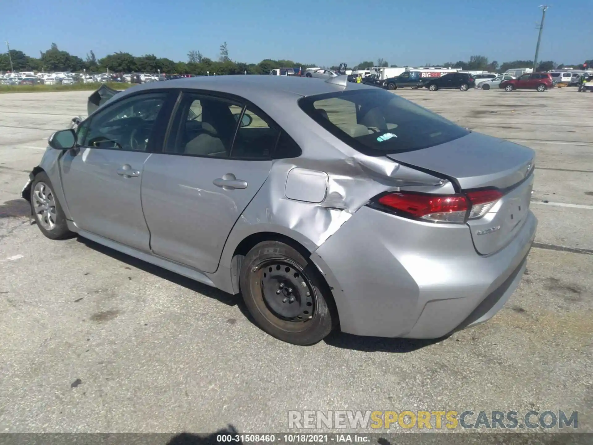 3 Photograph of a damaged car JTDEPRAE0LJ058964 TOYOTA COROLLA 2020