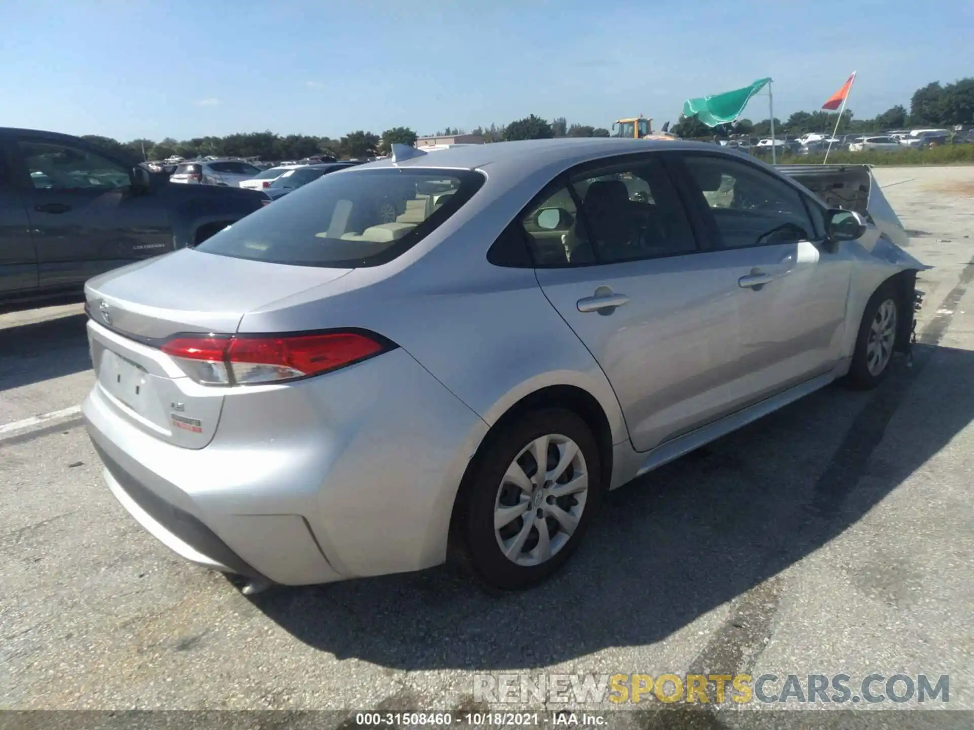 4 Photograph of a damaged car JTDEPRAE0LJ058964 TOYOTA COROLLA 2020