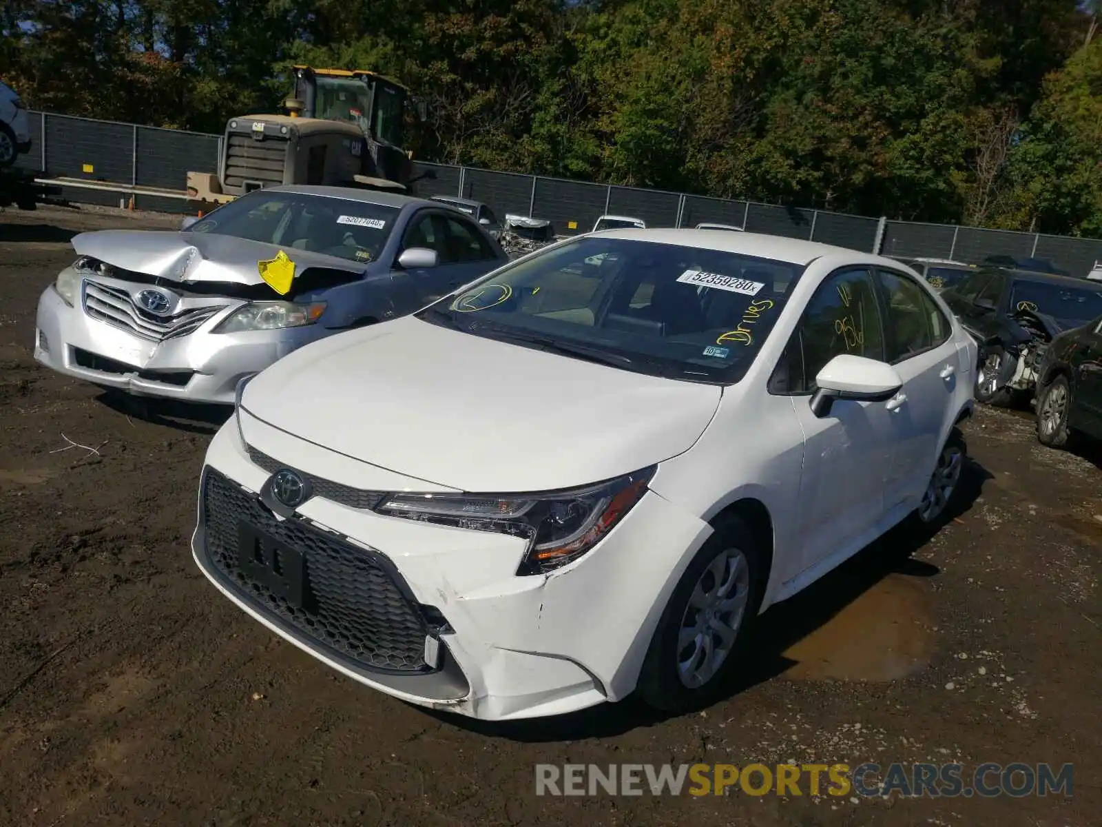 2 Photograph of a damaged car JTDEPRAE0LJ059015 TOYOTA COROLLA 2020