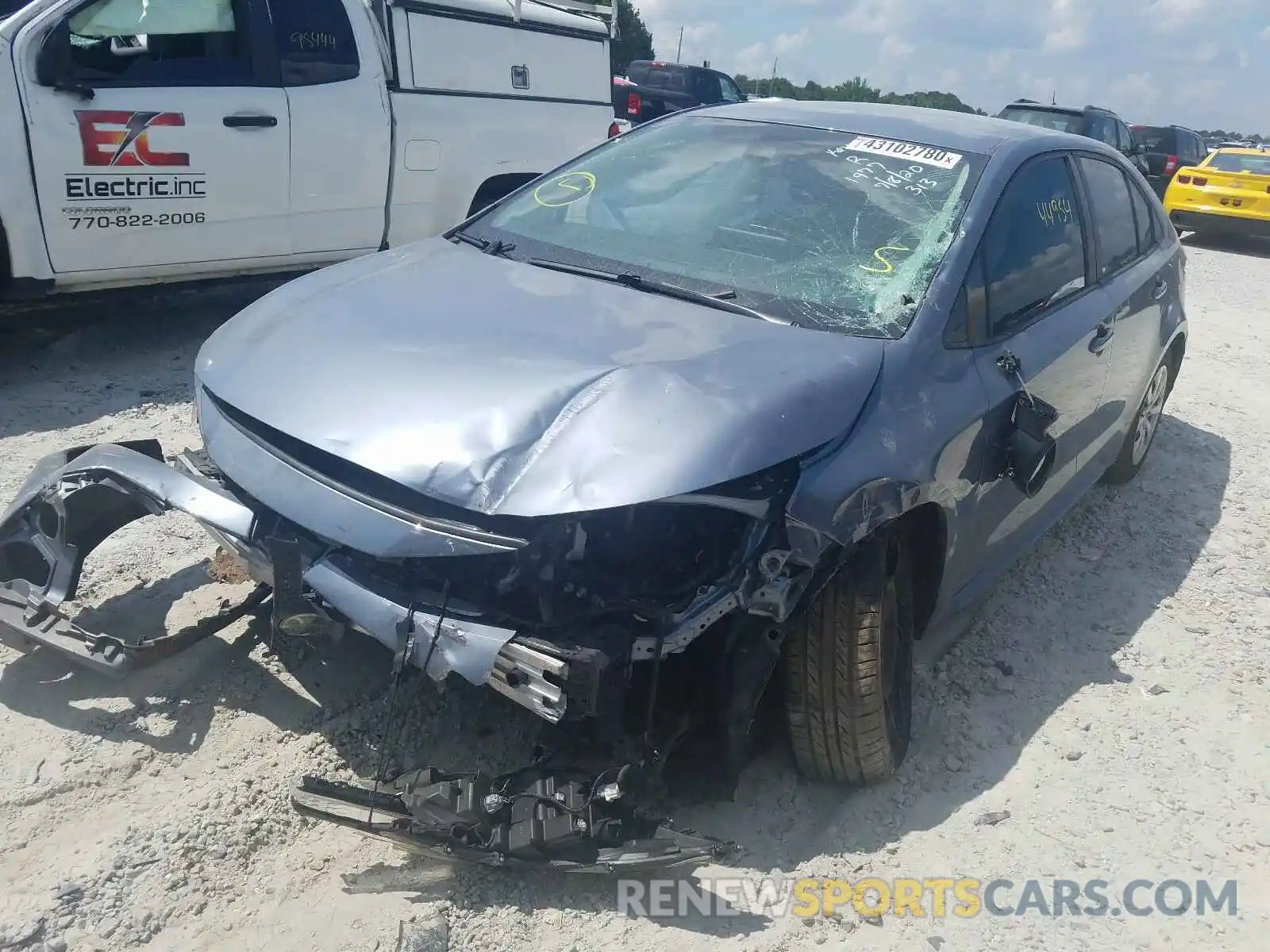 2 Photograph of a damaged car JTDEPRAE0LJ059662 TOYOTA COROLLA 2020