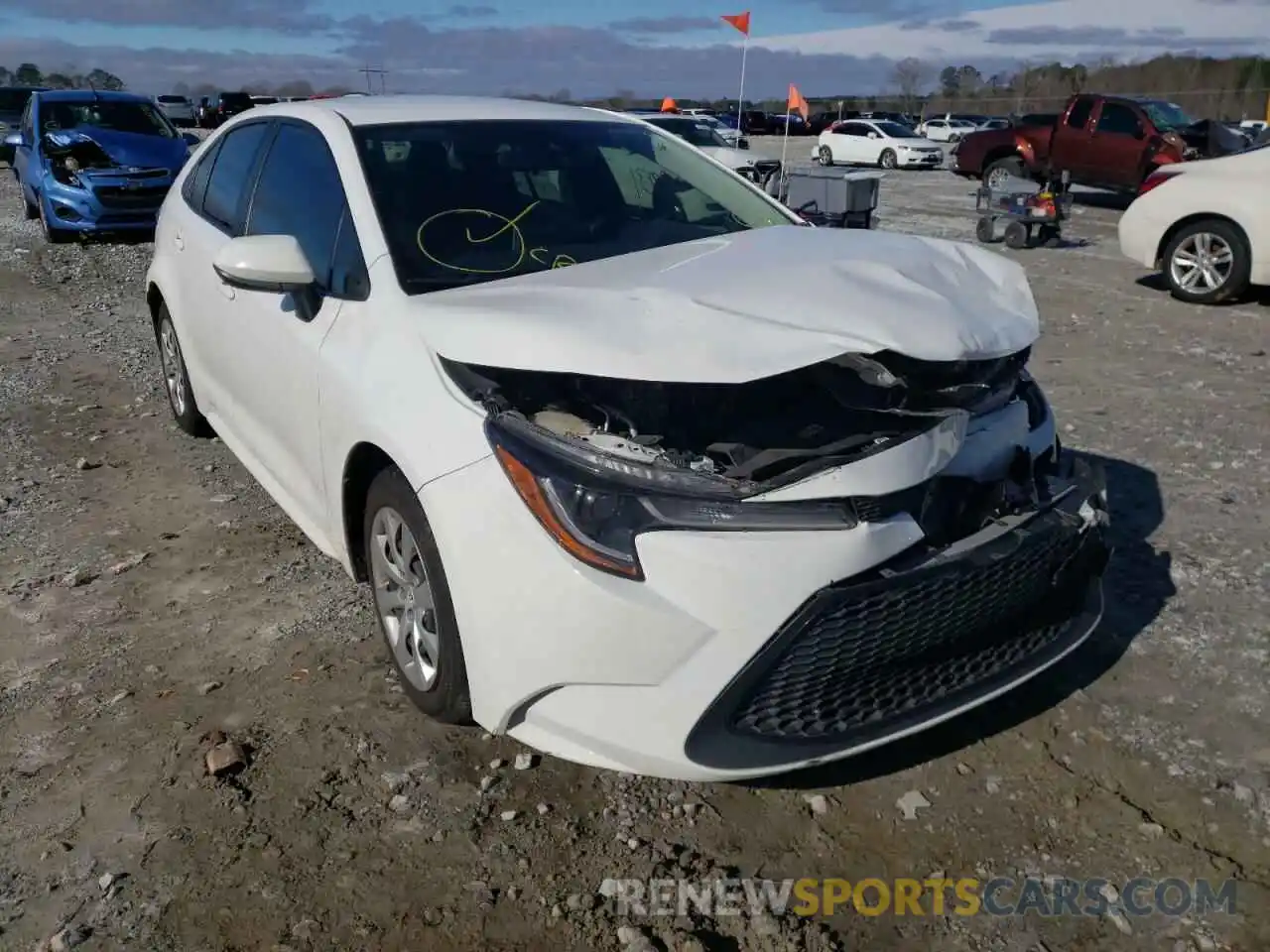 1 Photograph of a damaged car JTDEPRAE0LJ060357 TOYOTA COROLLA 2020