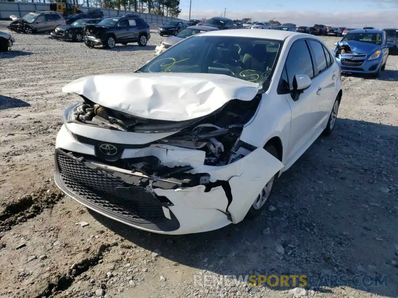 2 Photograph of a damaged car JTDEPRAE0LJ060357 TOYOTA COROLLA 2020