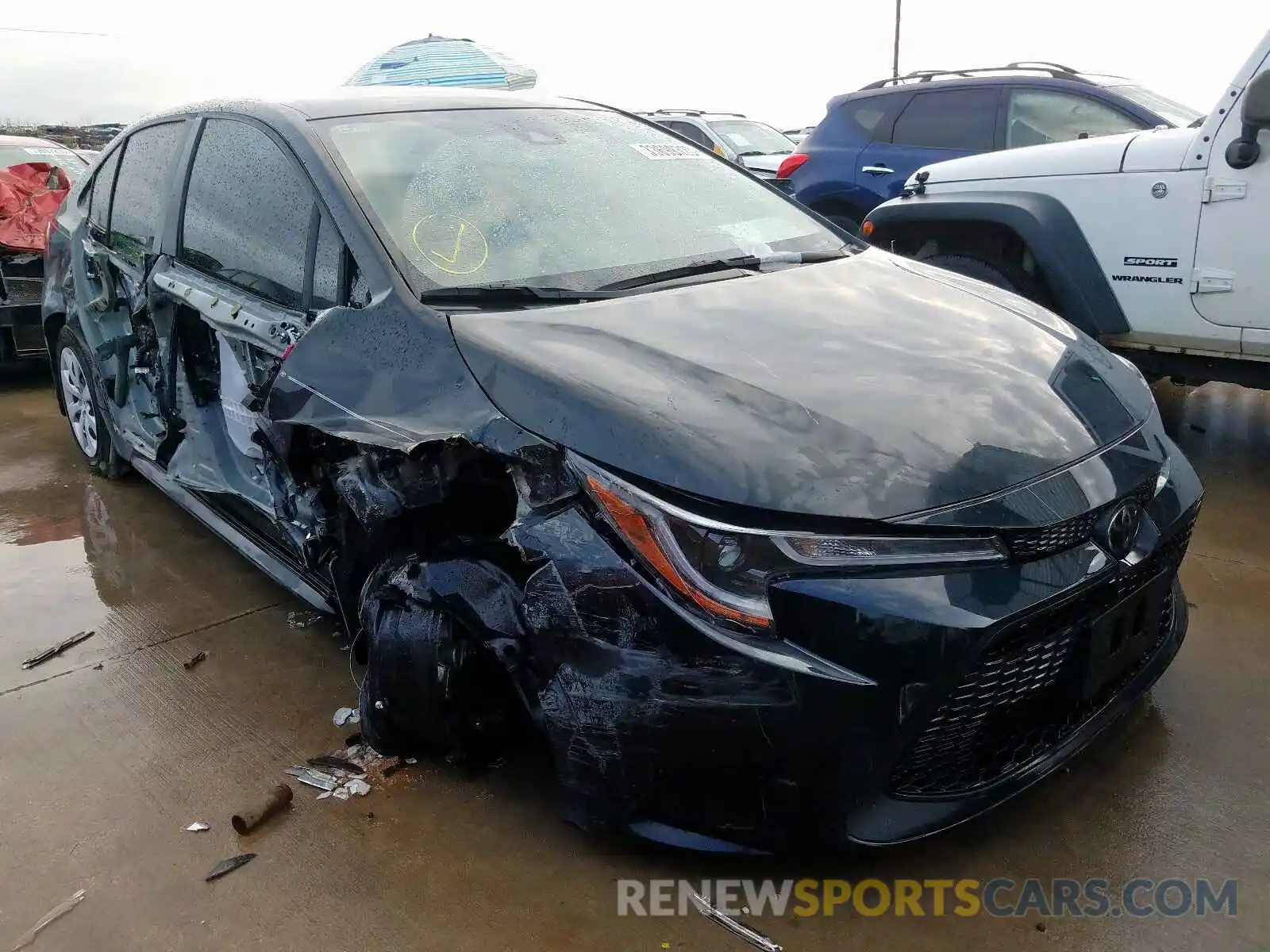 1 Photograph of a damaged car JTDEPRAE0LJ060388 TOYOTA COROLLA 2020