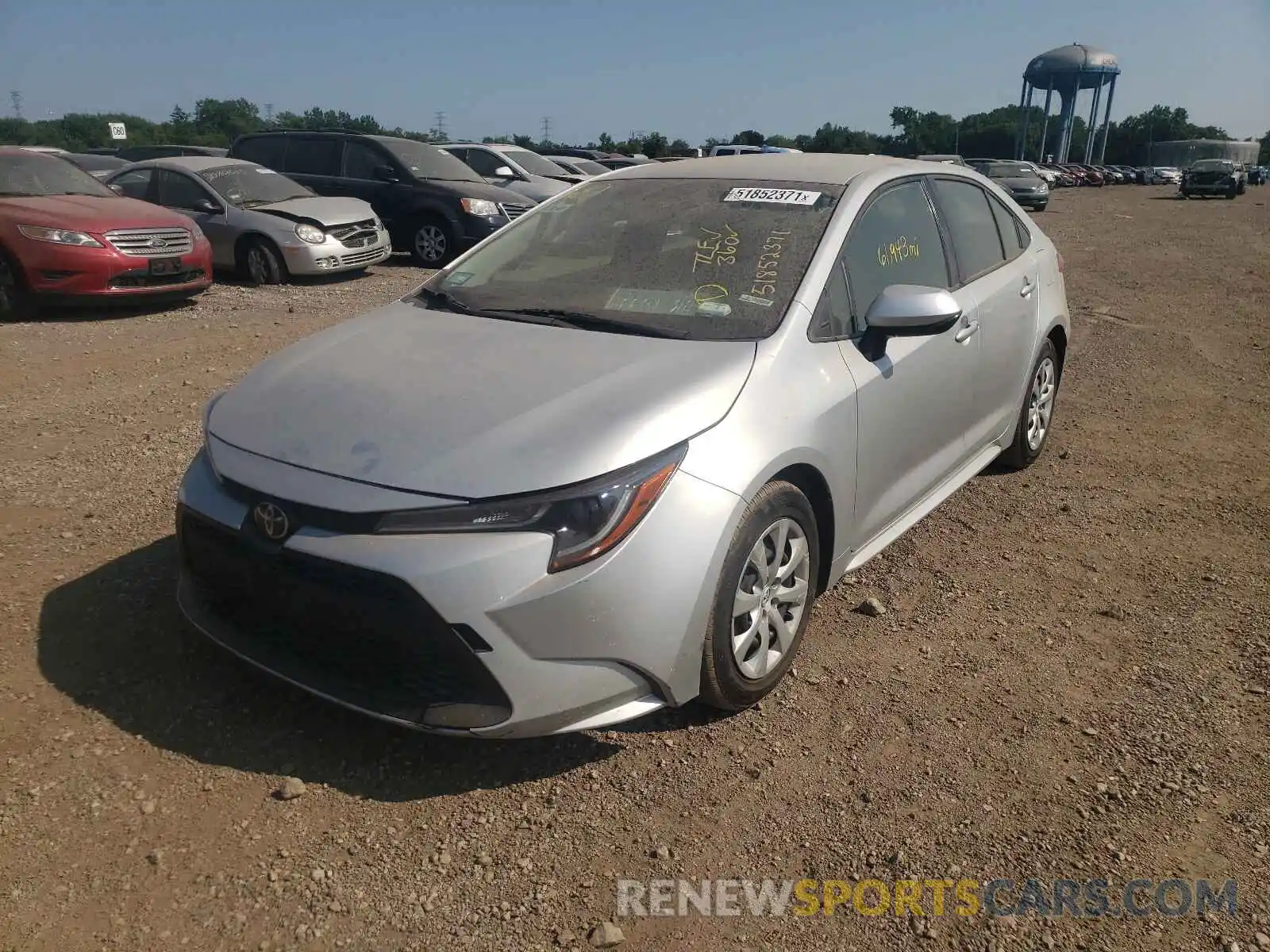 2 Photograph of a damaged car JTDEPRAE0LJ060570 TOYOTA COROLLA 2020