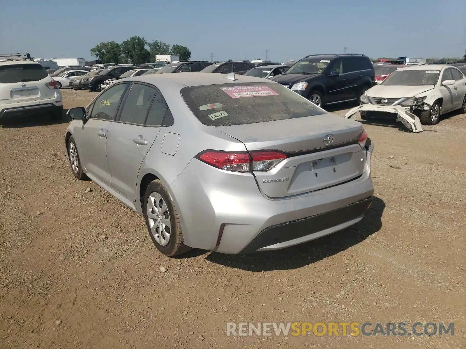 3 Photograph of a damaged car JTDEPRAE0LJ060570 TOYOTA COROLLA 2020