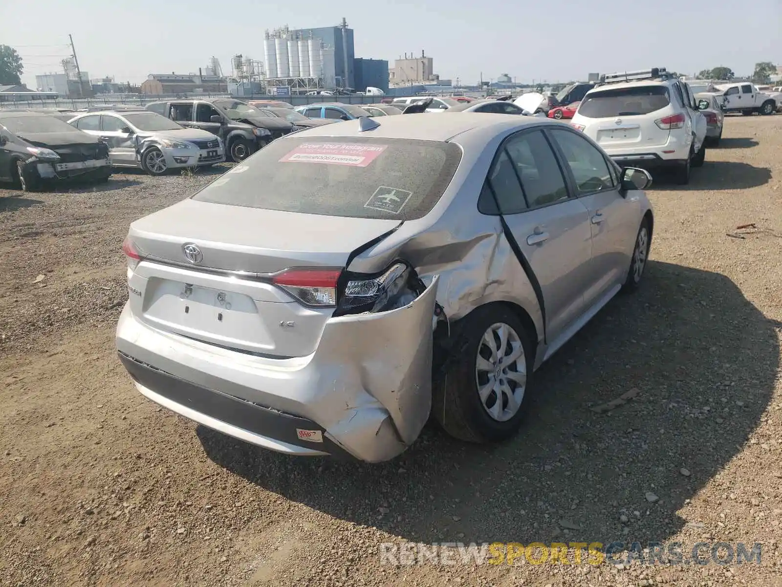 4 Photograph of a damaged car JTDEPRAE0LJ060570 TOYOTA COROLLA 2020