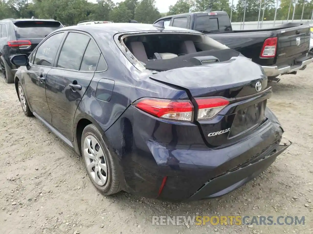 3 Photograph of a damaged car JTDEPRAE0LJ060830 TOYOTA COROLLA 2020