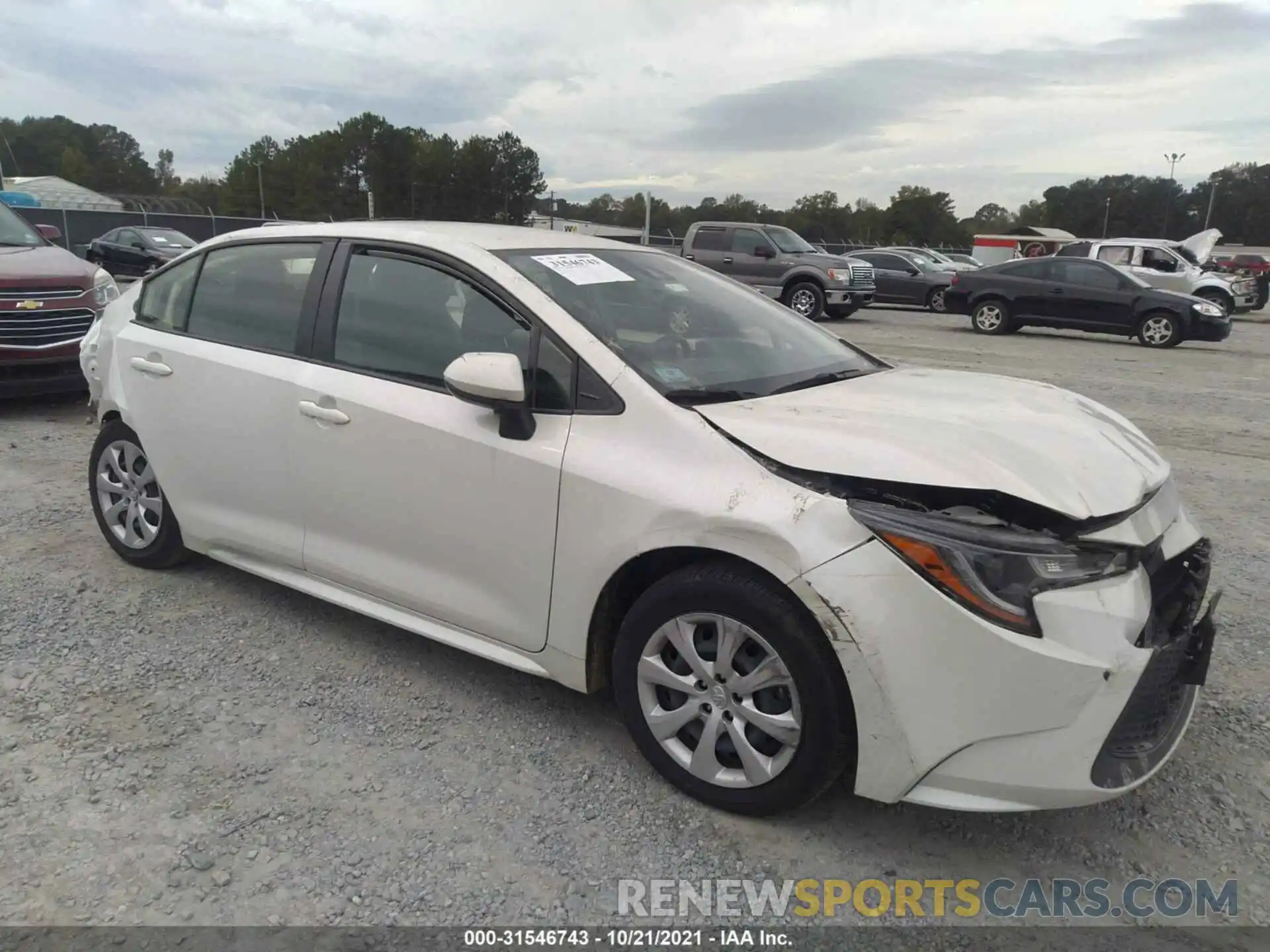 1 Photograph of a damaged car JTDEPRAE0LJ061041 TOYOTA COROLLA 2020