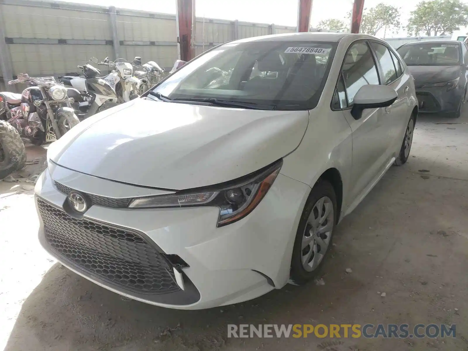 2 Photograph of a damaged car JTDEPRAE0LJ061105 TOYOTA COROLLA 2020