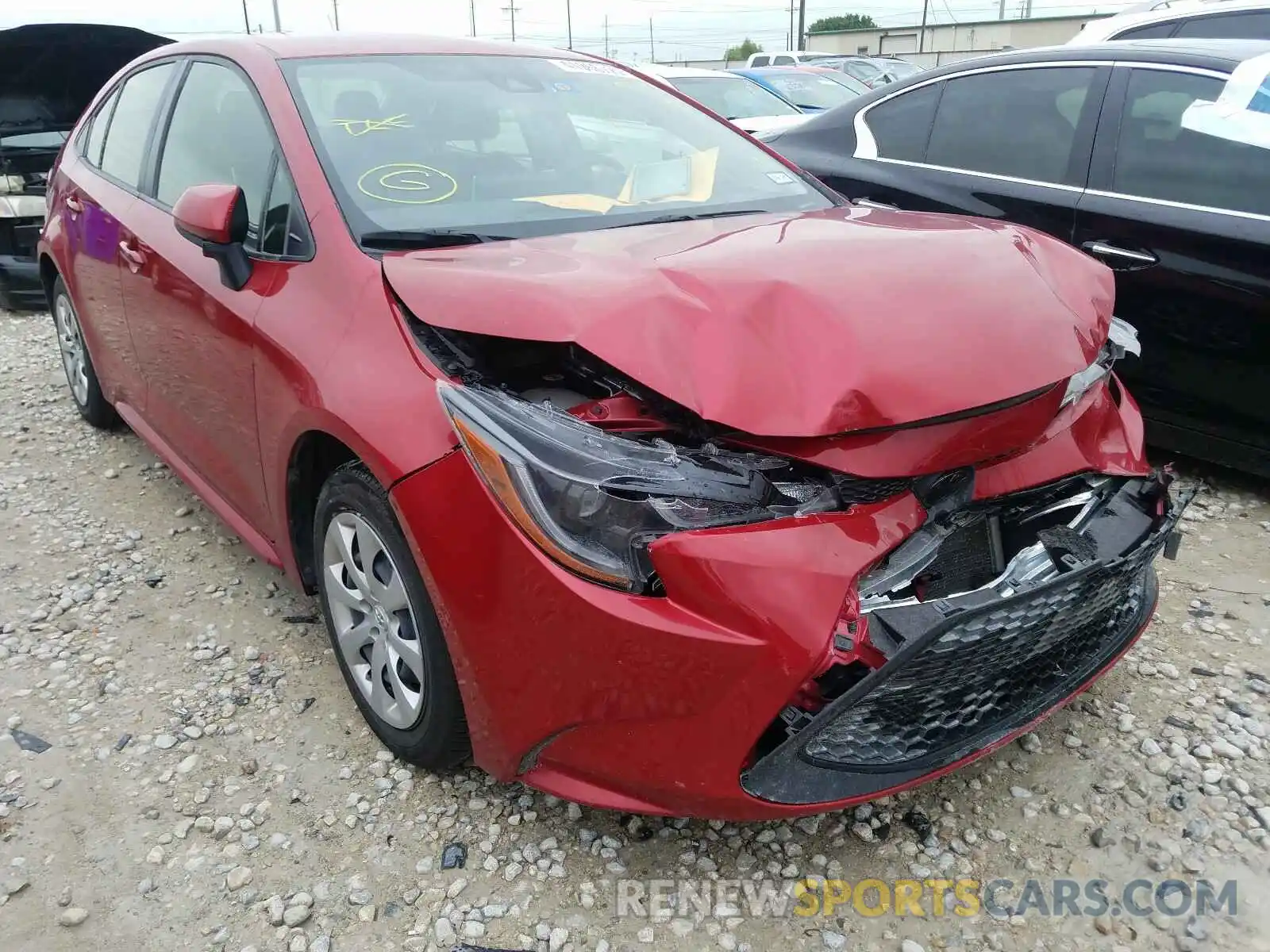 1 Photograph of a damaged car JTDEPRAE0LJ061198 TOYOTA COROLLA 2020