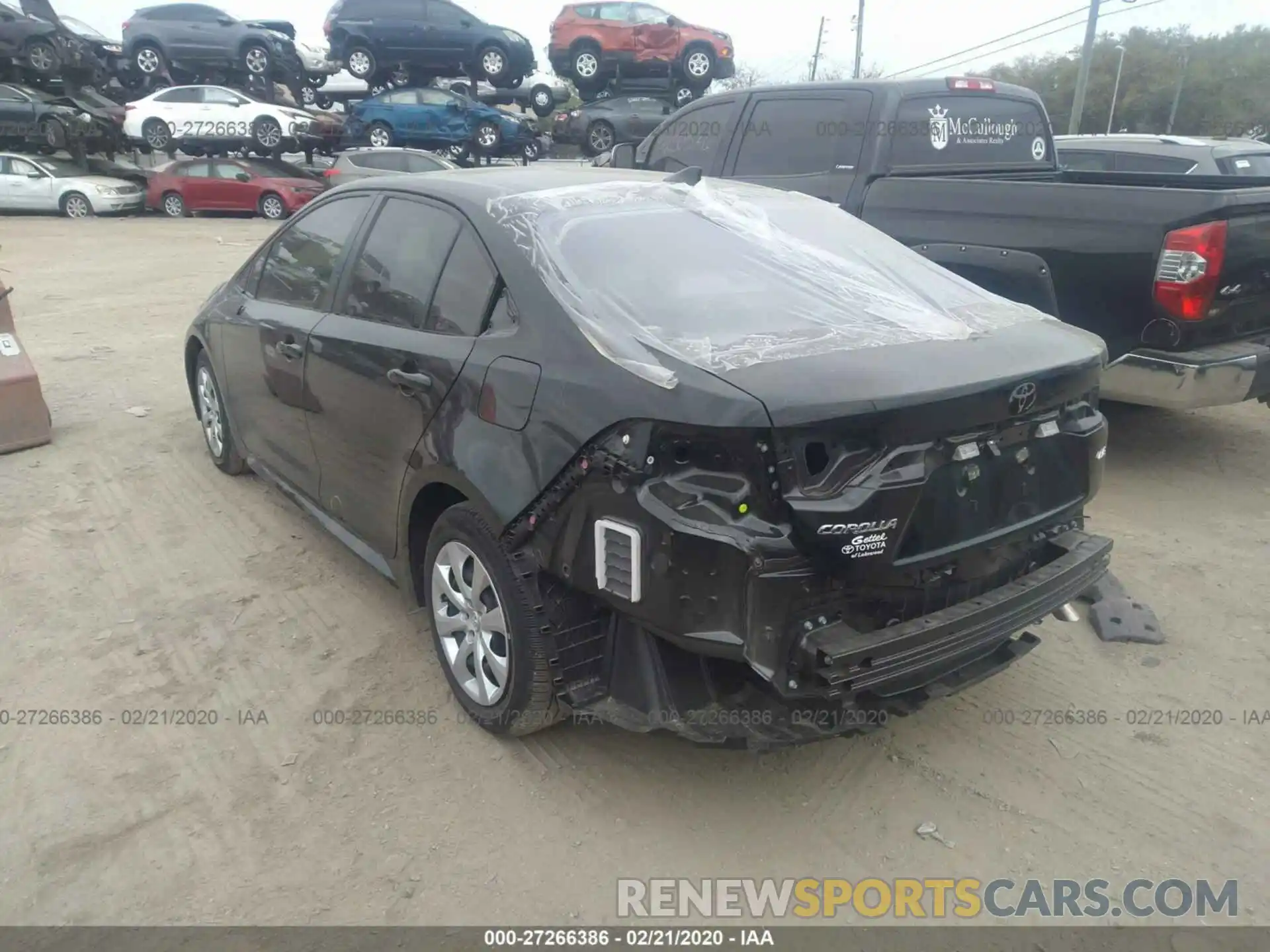 3 Photograph of a damaged car JTDEPRAE0LJ061962 TOYOTA COROLLA 2020