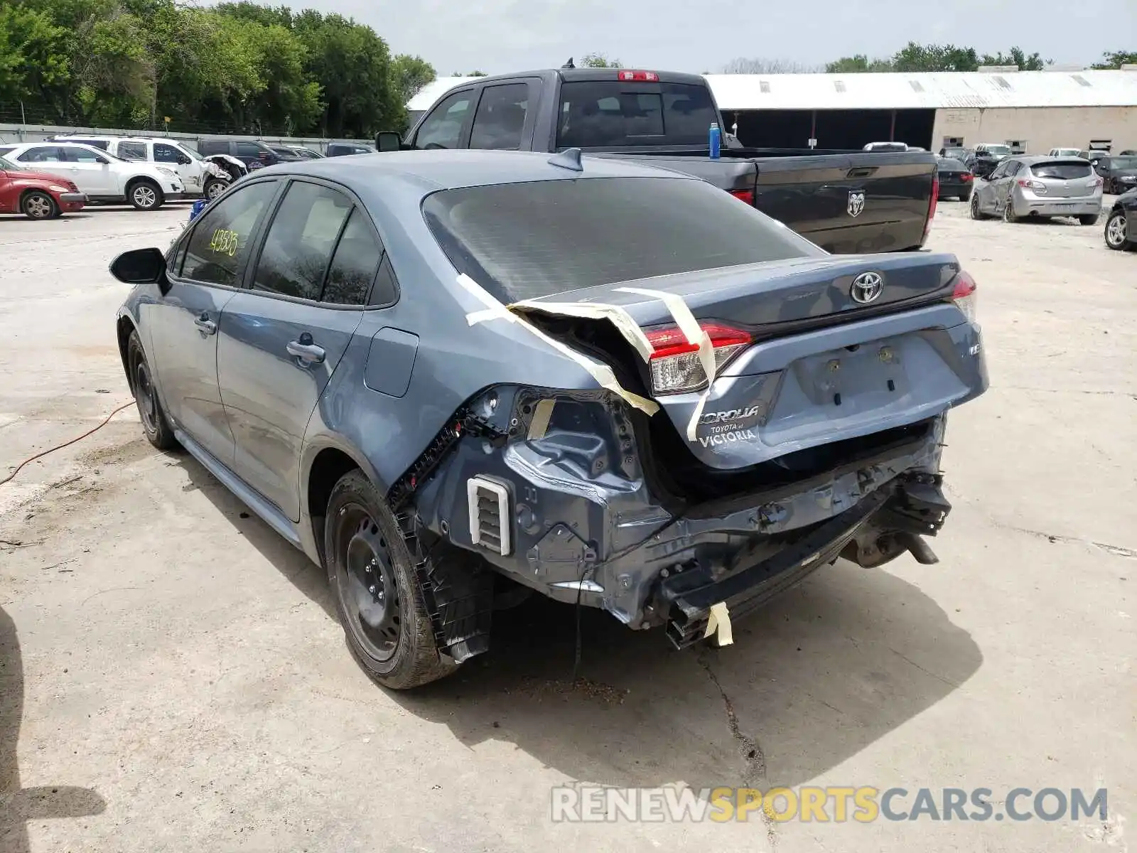 3 Photograph of a damaged car JTDEPRAE0LJ063386 TOYOTA COROLLA 2020