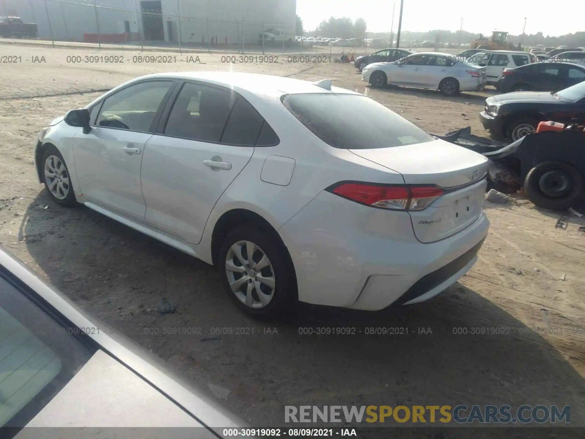 3 Photograph of a damaged car JTDEPRAE0LJ063405 TOYOTA COROLLA 2020