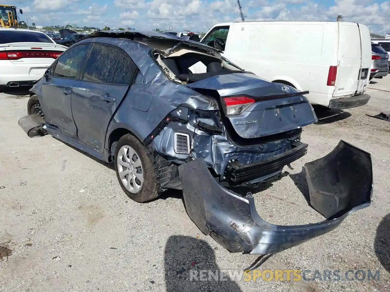 3 Фотография поврежденного автомобиля JTDEPRAE0LJ063503 TOYOTA COROLLA 2020